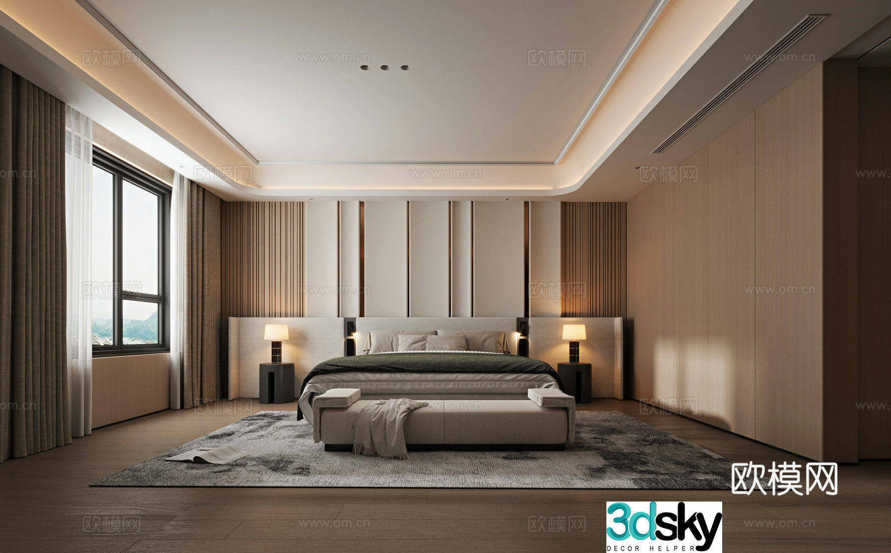 Modern bedroom 3d model