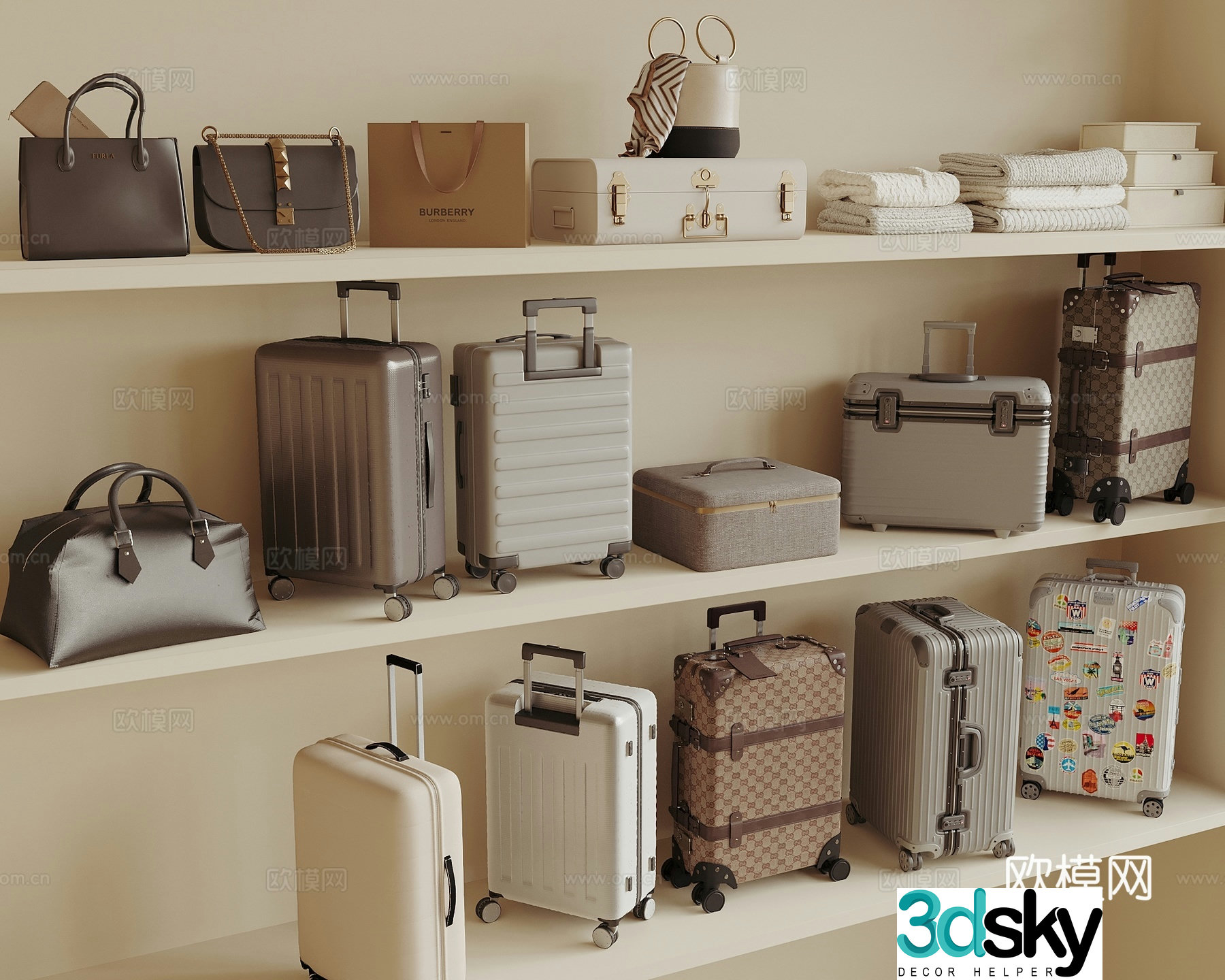 Suitcase Bag 3d Model