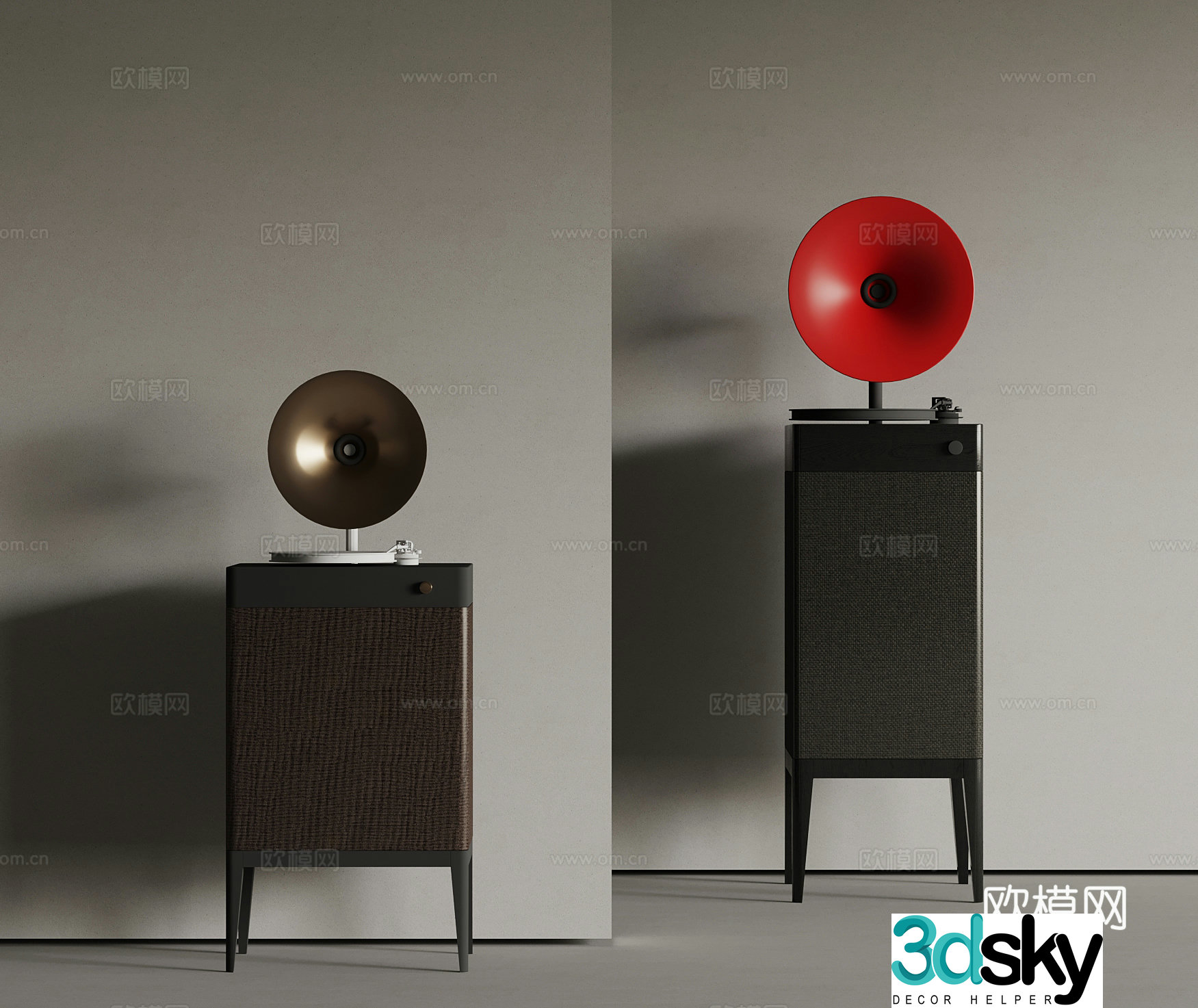 Modern phonograph Vinyl phonograph 3D model