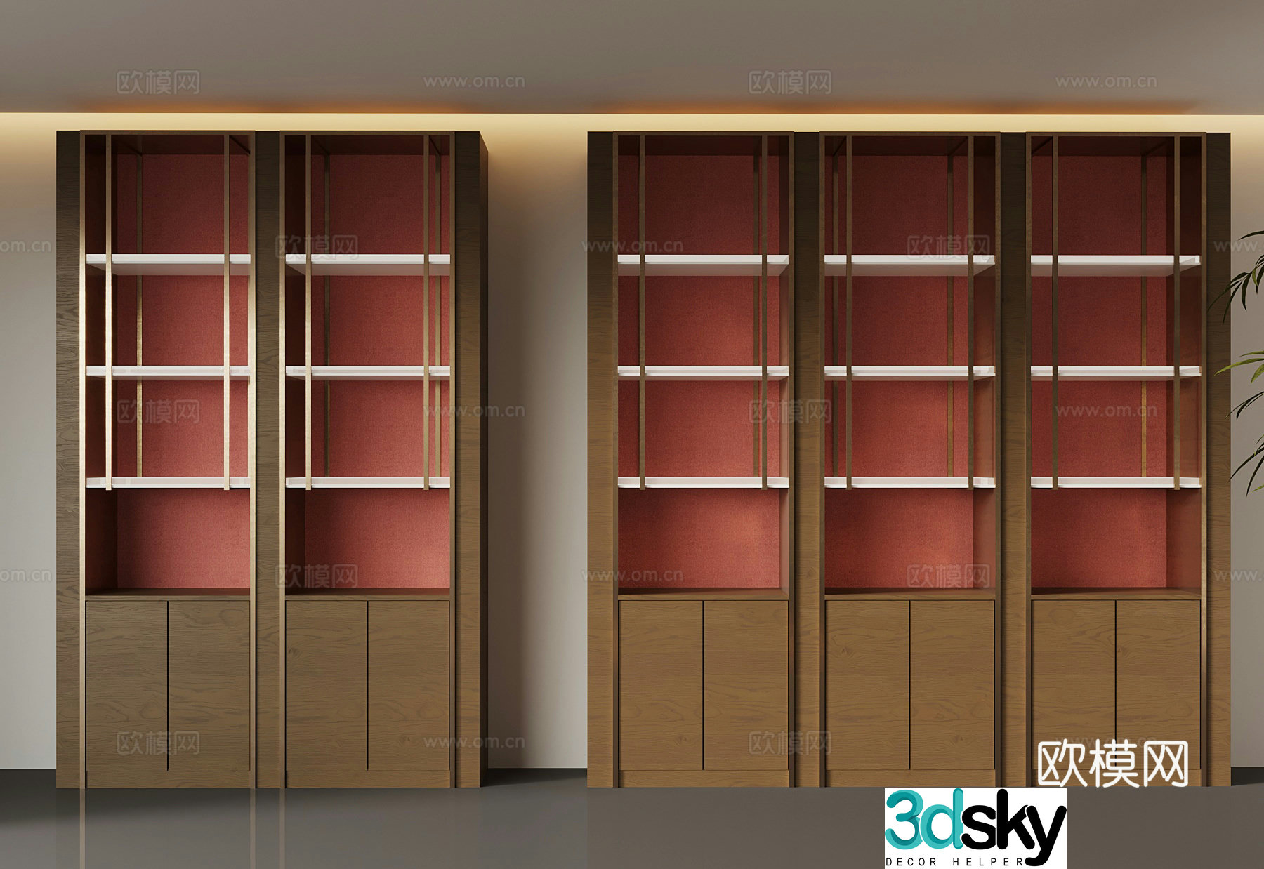 Modern tea cabinet decorative cabinet showcase 3d model
