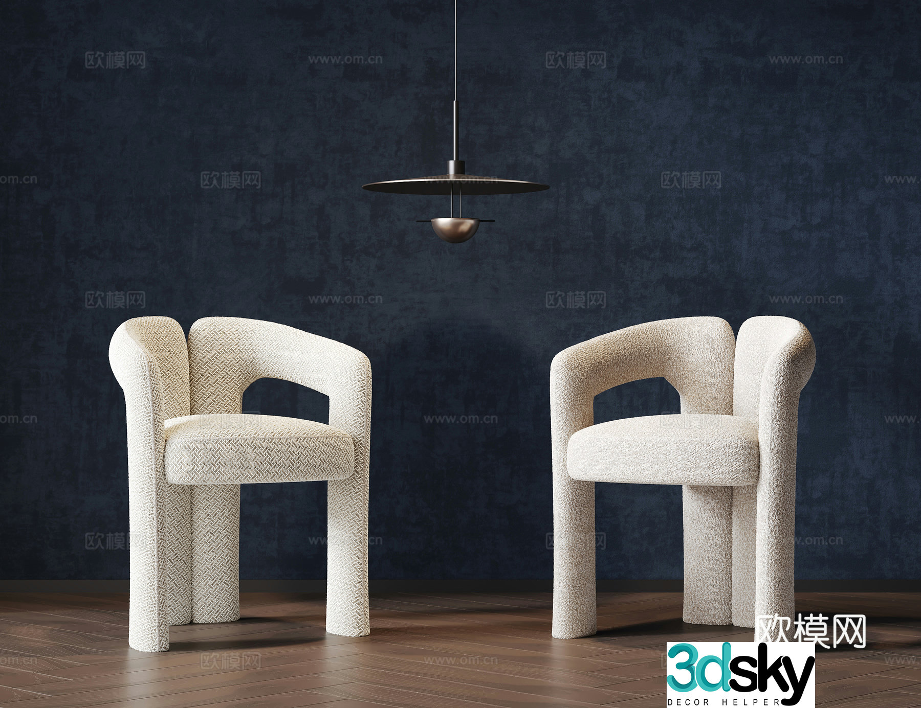 Modern single chair Book chair Dining chair Dressing chair Fabric single chair 3d model