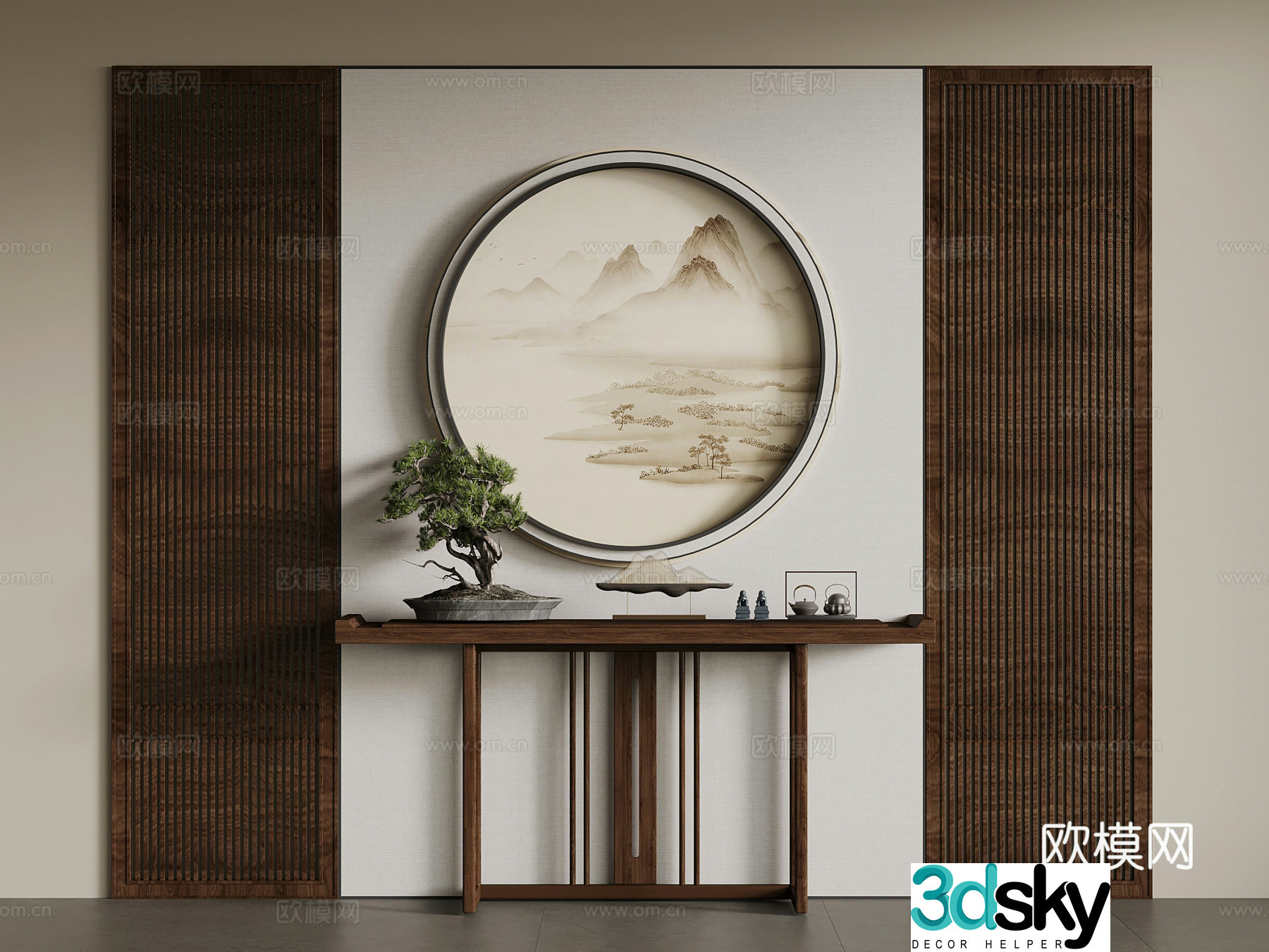New Chinese partition 3D model