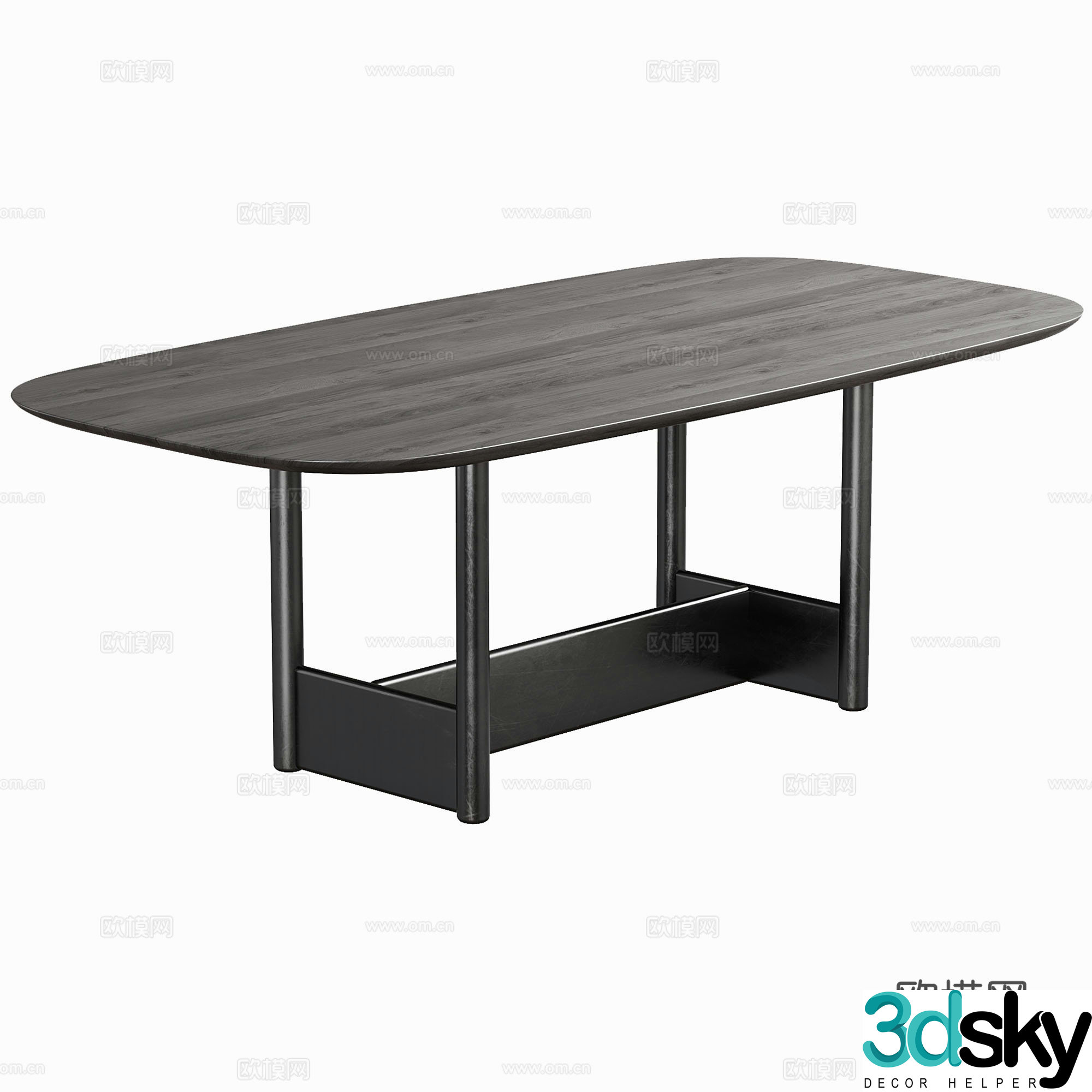 Modern restaurant dining table dining table 3d model