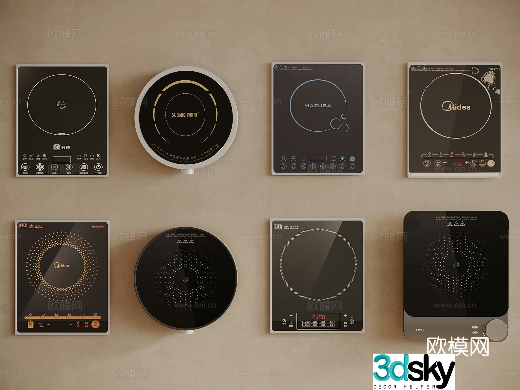 Induction cooker 3D model