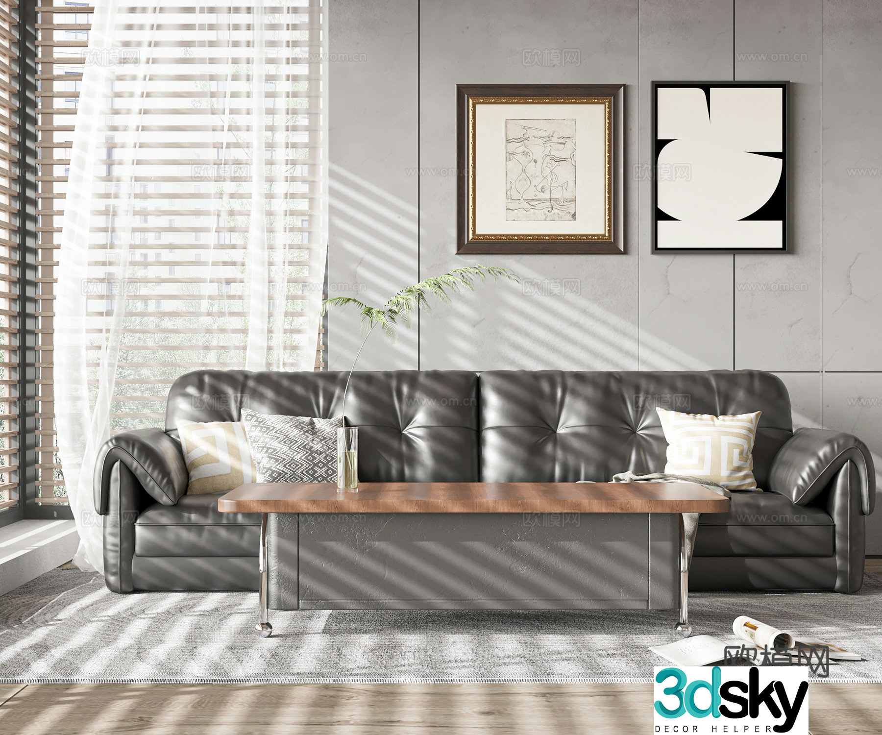 Modern casual sofa 3d model