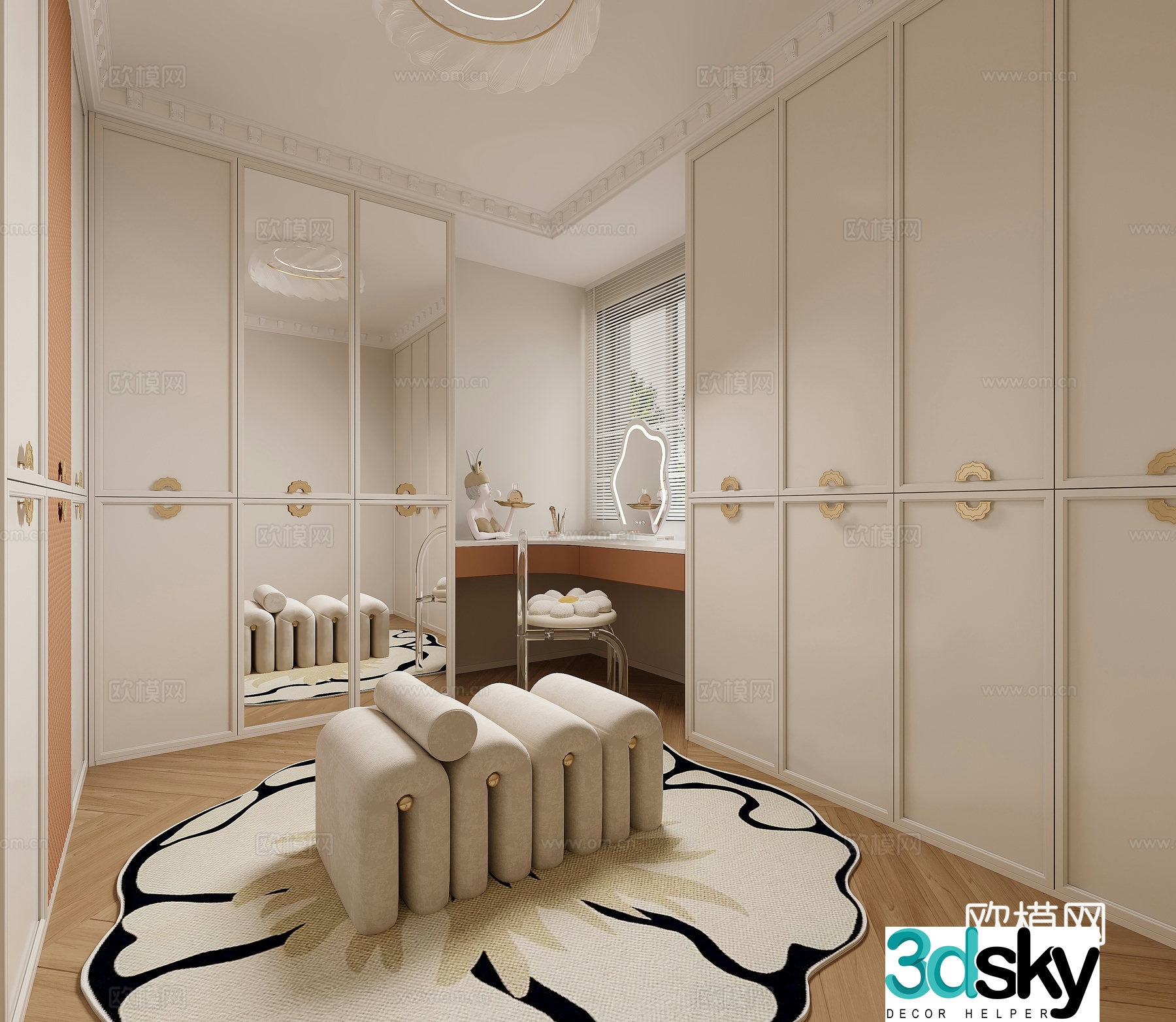 French cloakroom 3d model
