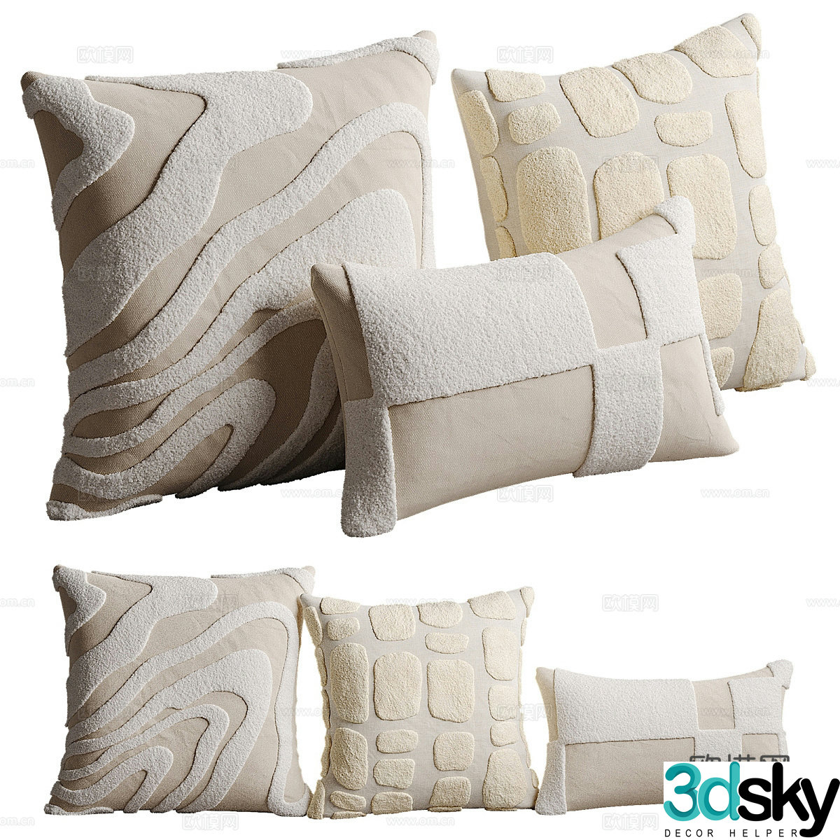 La Redoute Pillow Set 3D Model