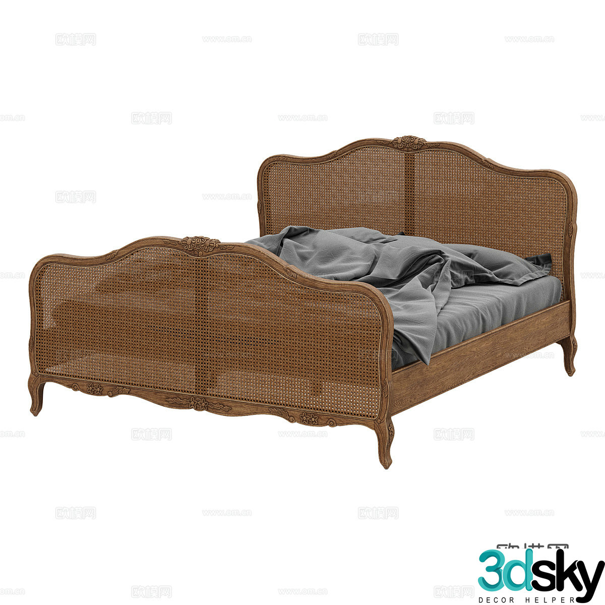 Double bed 3d model