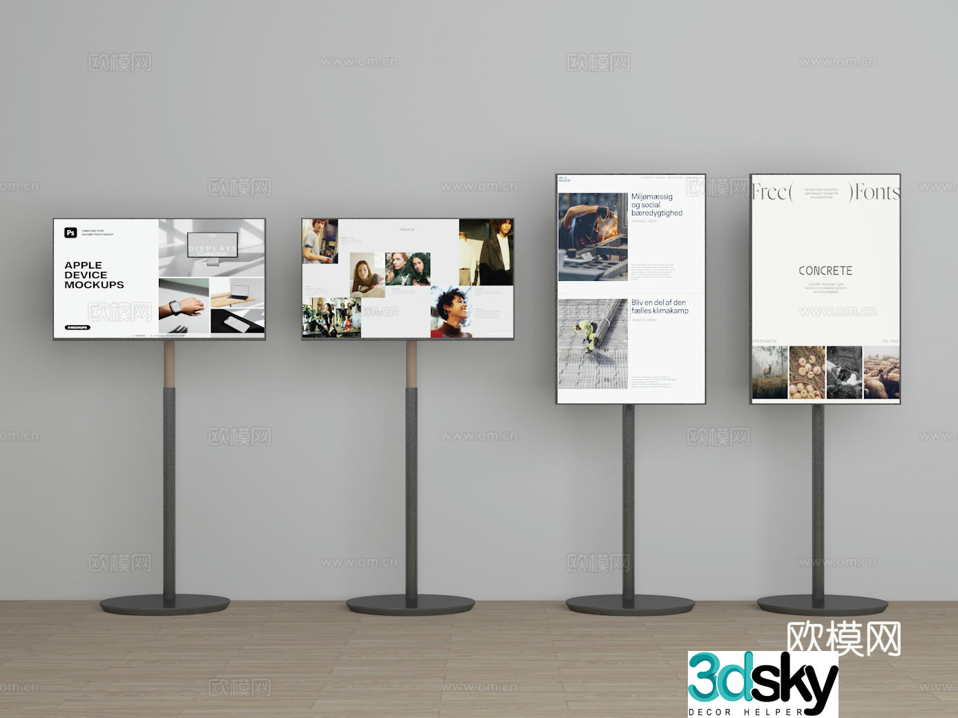 Advertising screen 3d model
