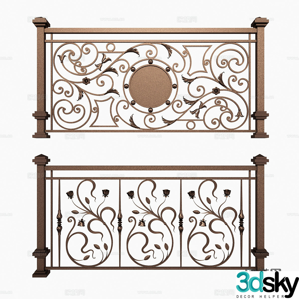 Forged fence 3d model