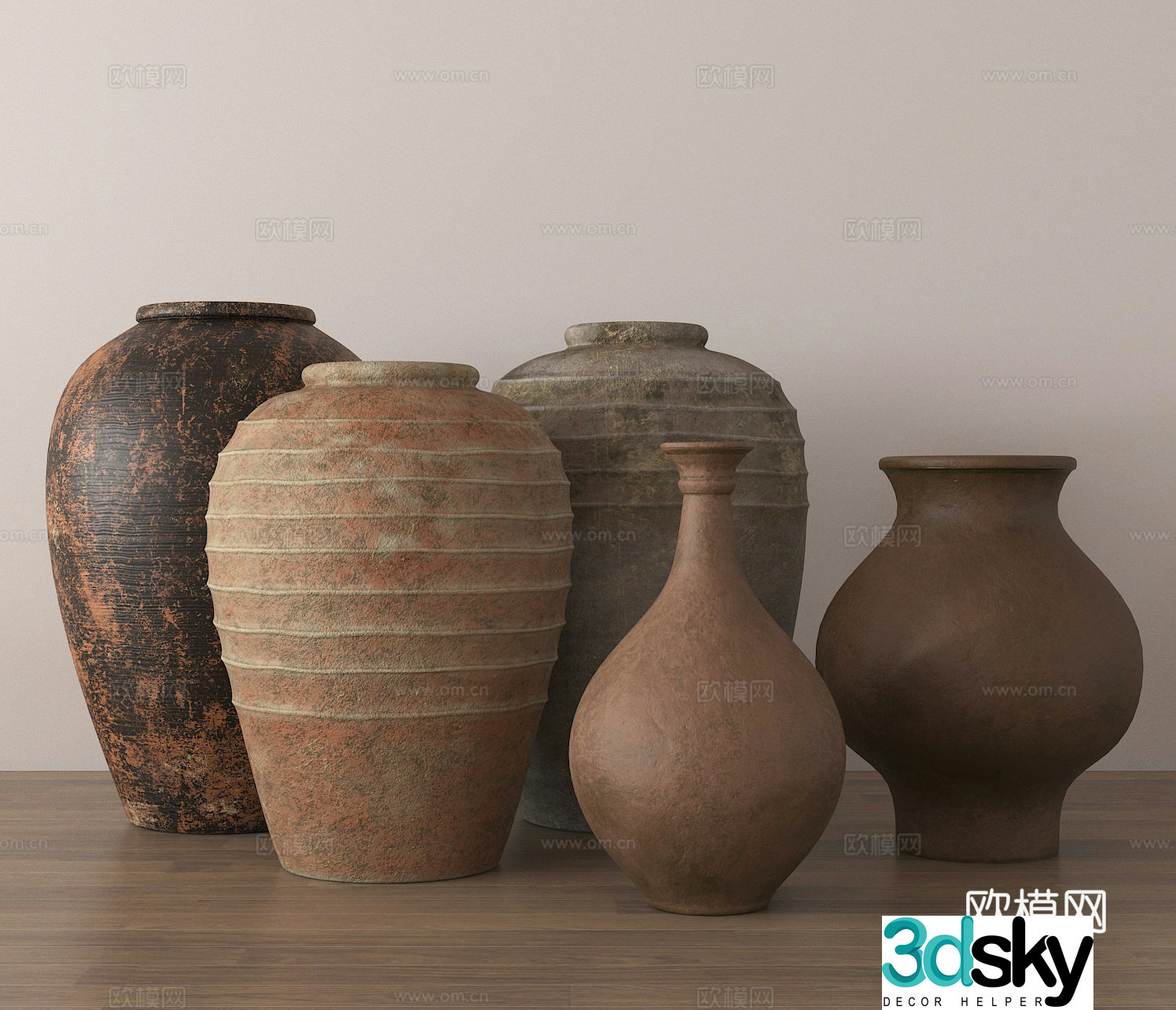 Ceramics pot vase 3d model