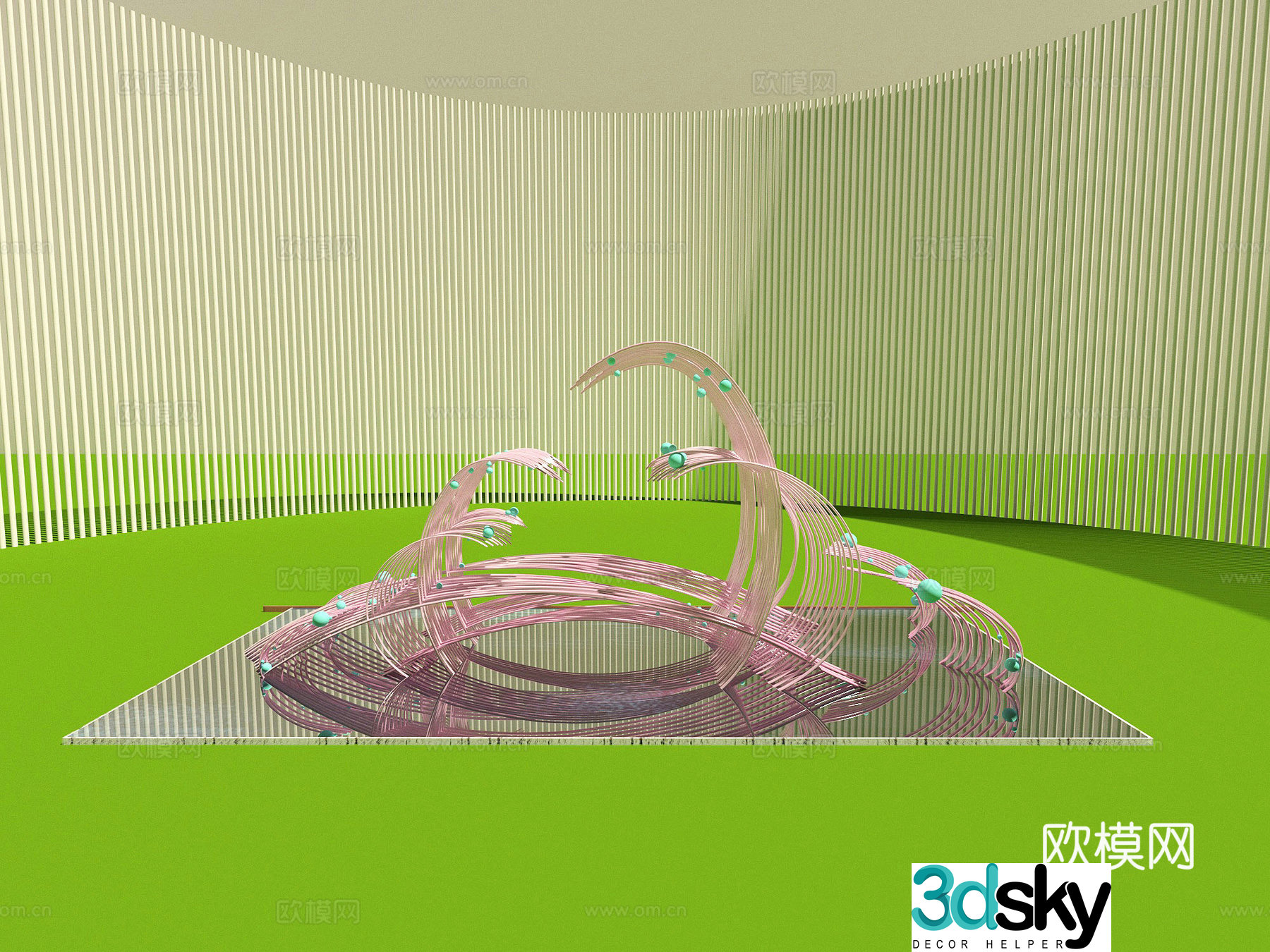 Sculpture Waterscape Sculpture 3d Model