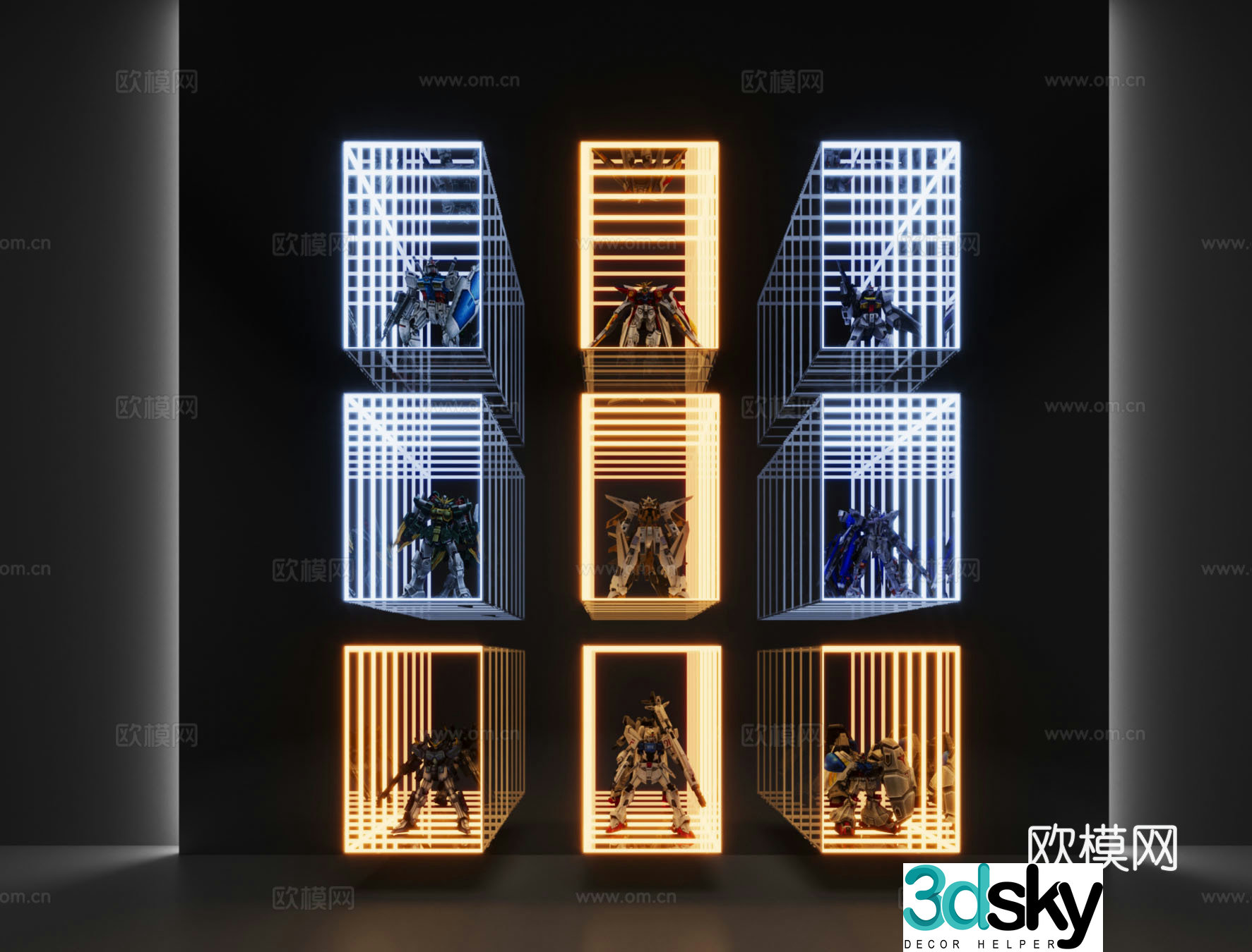 Modern Abyss Mirror Toys Robot Up to 3D Model