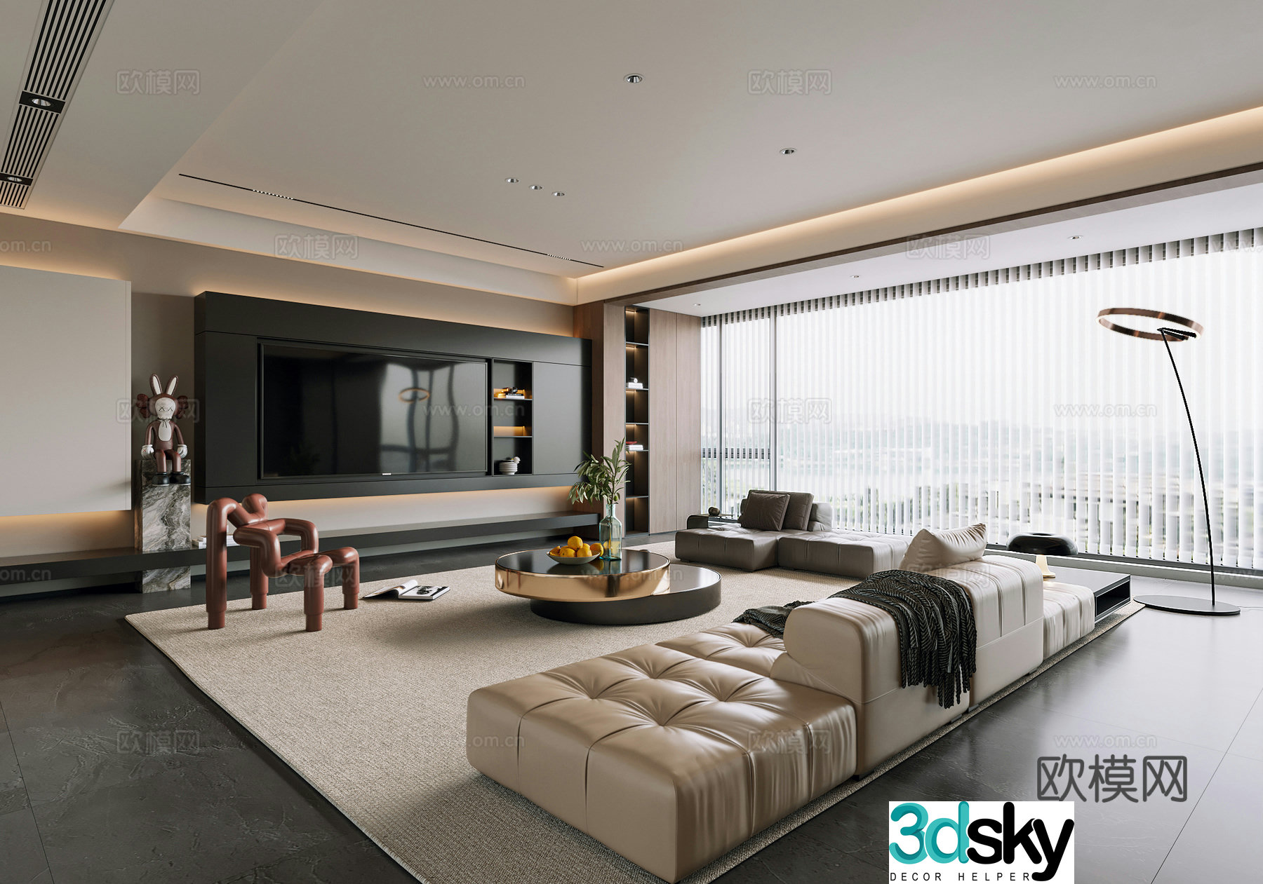 Modern living room 3d model