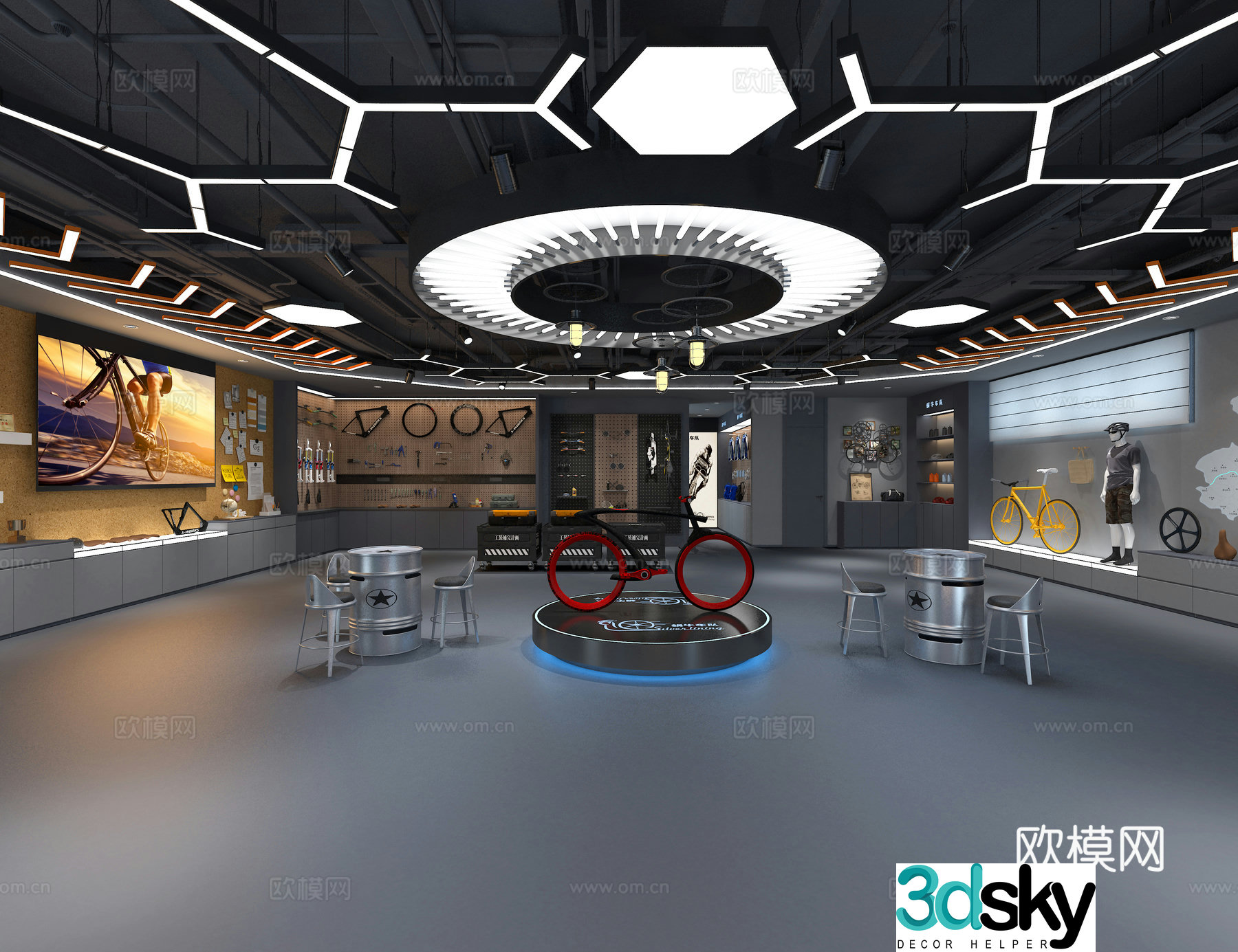 Bicycle store 3d model