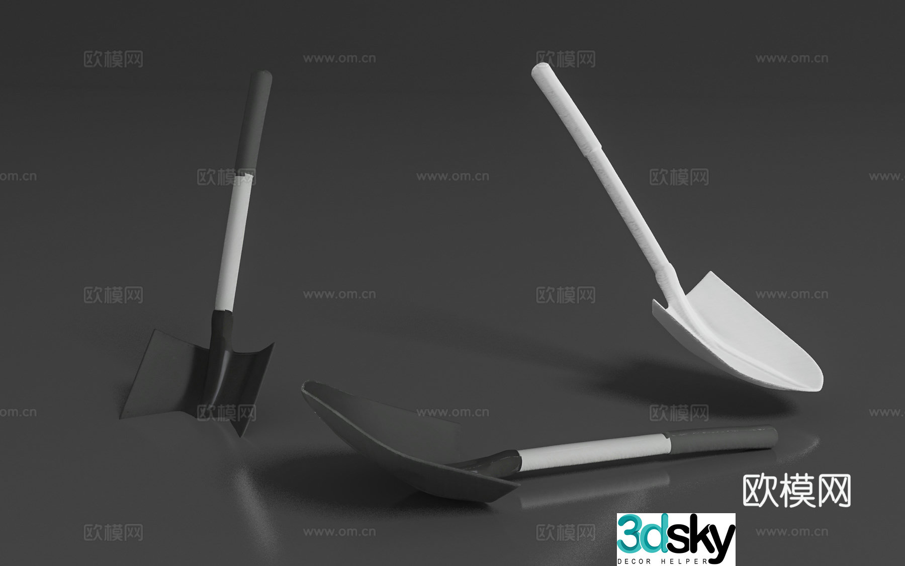 Engineer shovel shovel cartoon game print props decoration beauty atmosphere 3d model