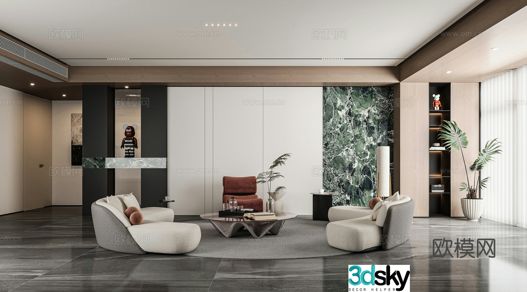 Modern living room 3d model