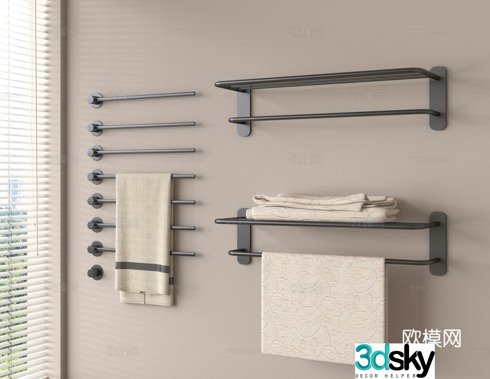 Towel rack Towel 3d model