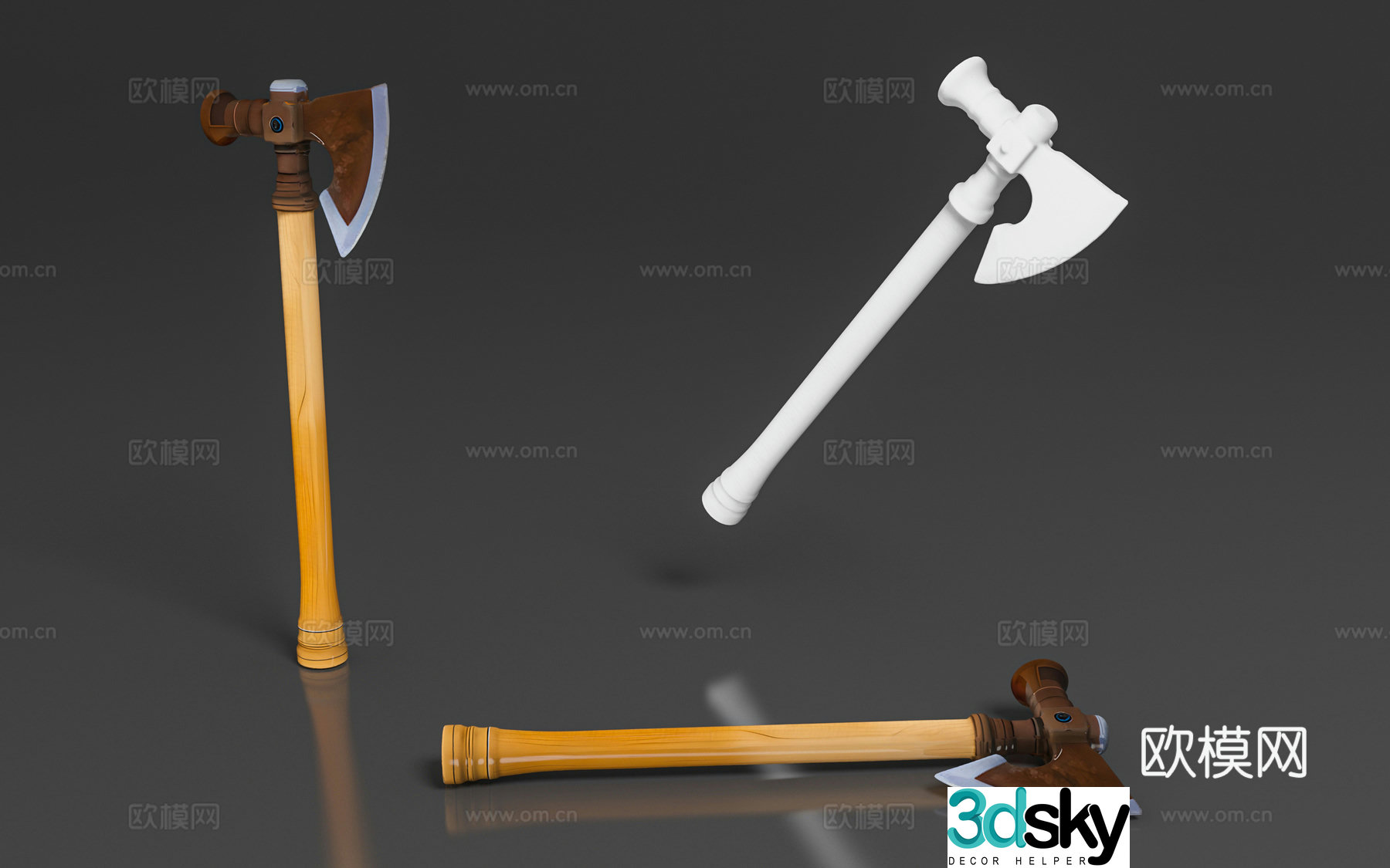 Axe Tools Games Props Cartoon Beauty Decoration Print AI Atmosphere 3D Model