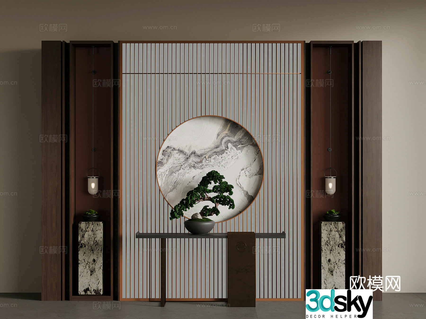 New Chinese partition 3D model