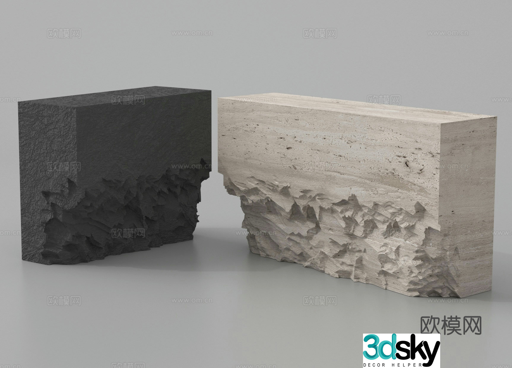Front desk Reception desk Consulting desk Registration desk Stone table 3d model