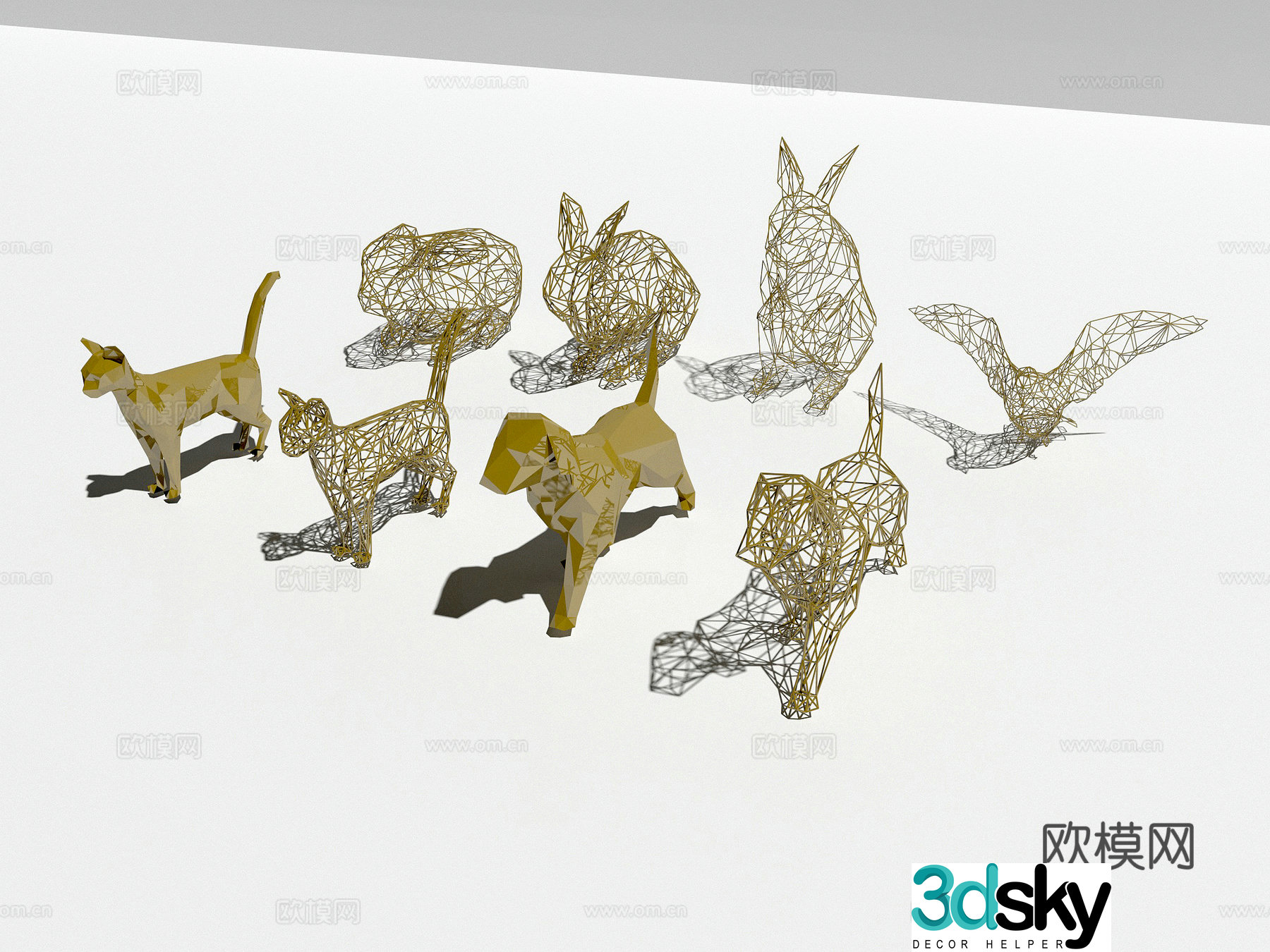 Sculpture Animal Sculpture Trendy toy 3D Model