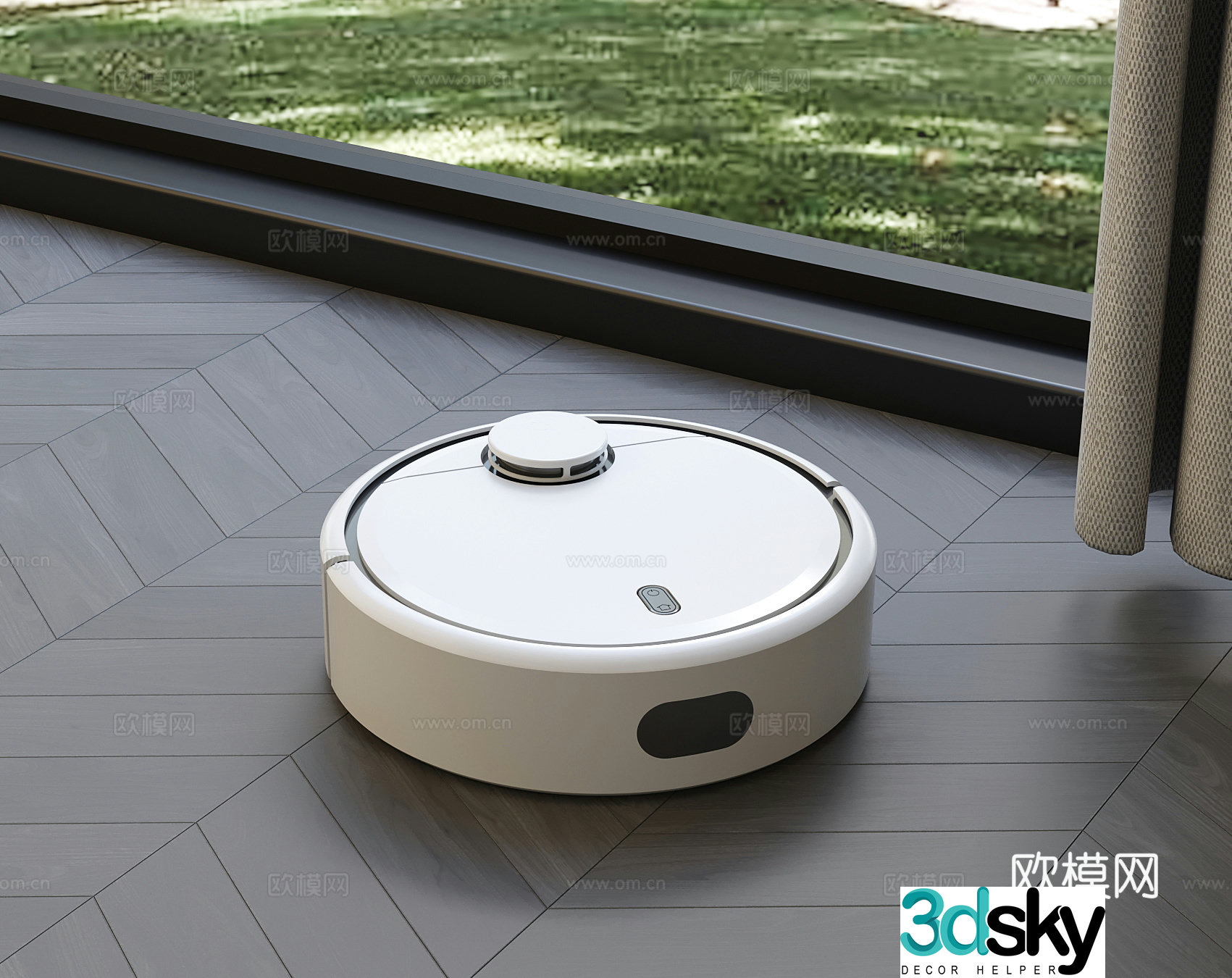 Sweeping robot Modern sweeping robot 3D model