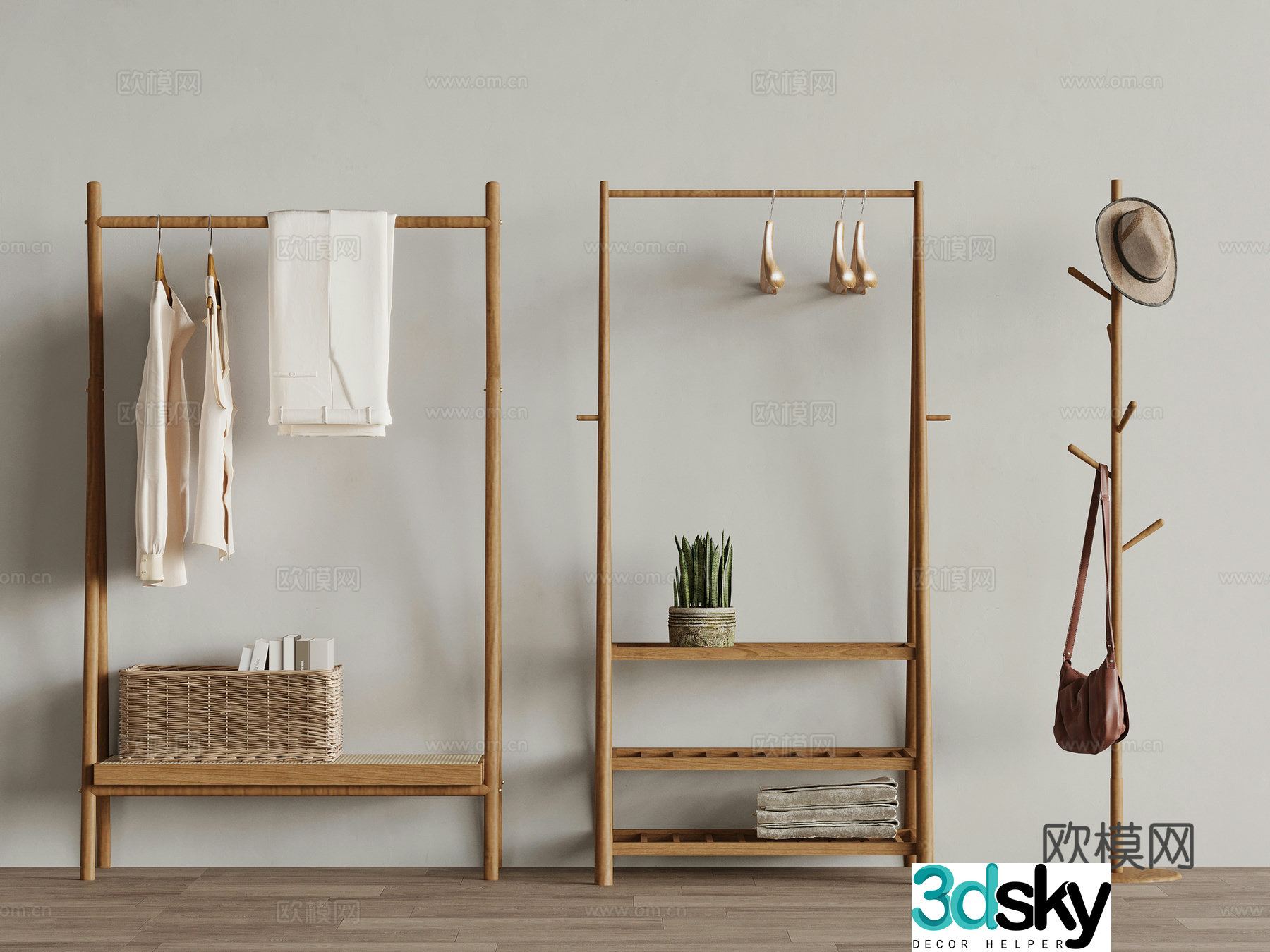 Modern clothes hanger 3d model