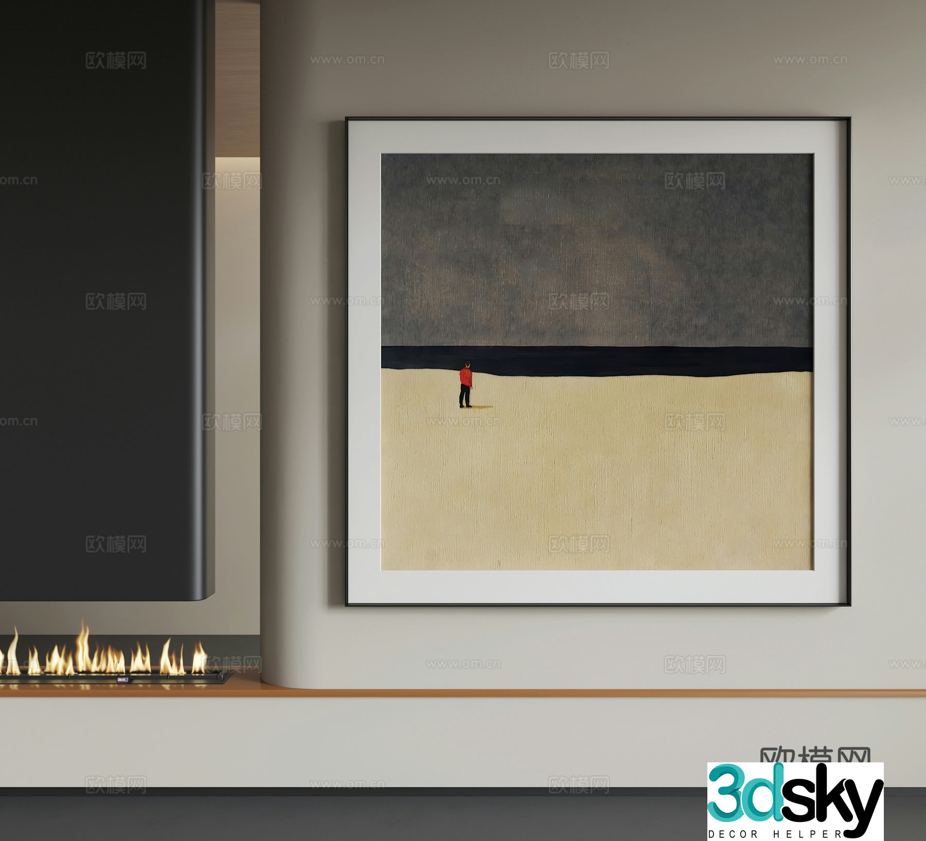 Modern hanging paintings Modern abstract hanging paintings Modern Italian hanging paintings Modern light luxury hanging paintings Modern simple 3D model
