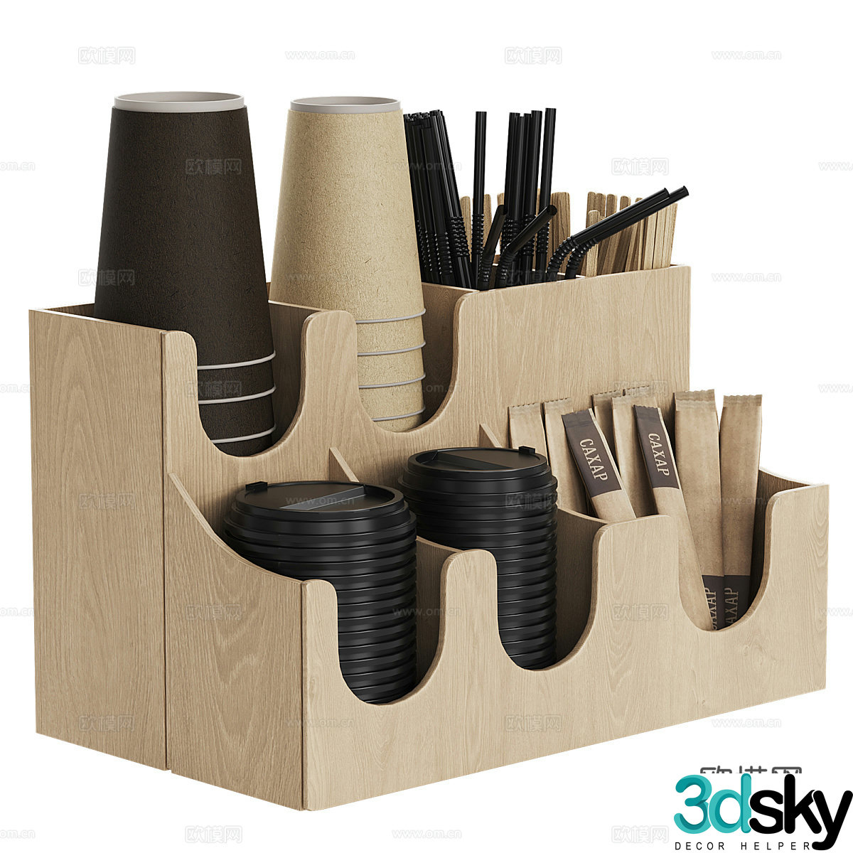 Coffee shop self-service stage 3d model