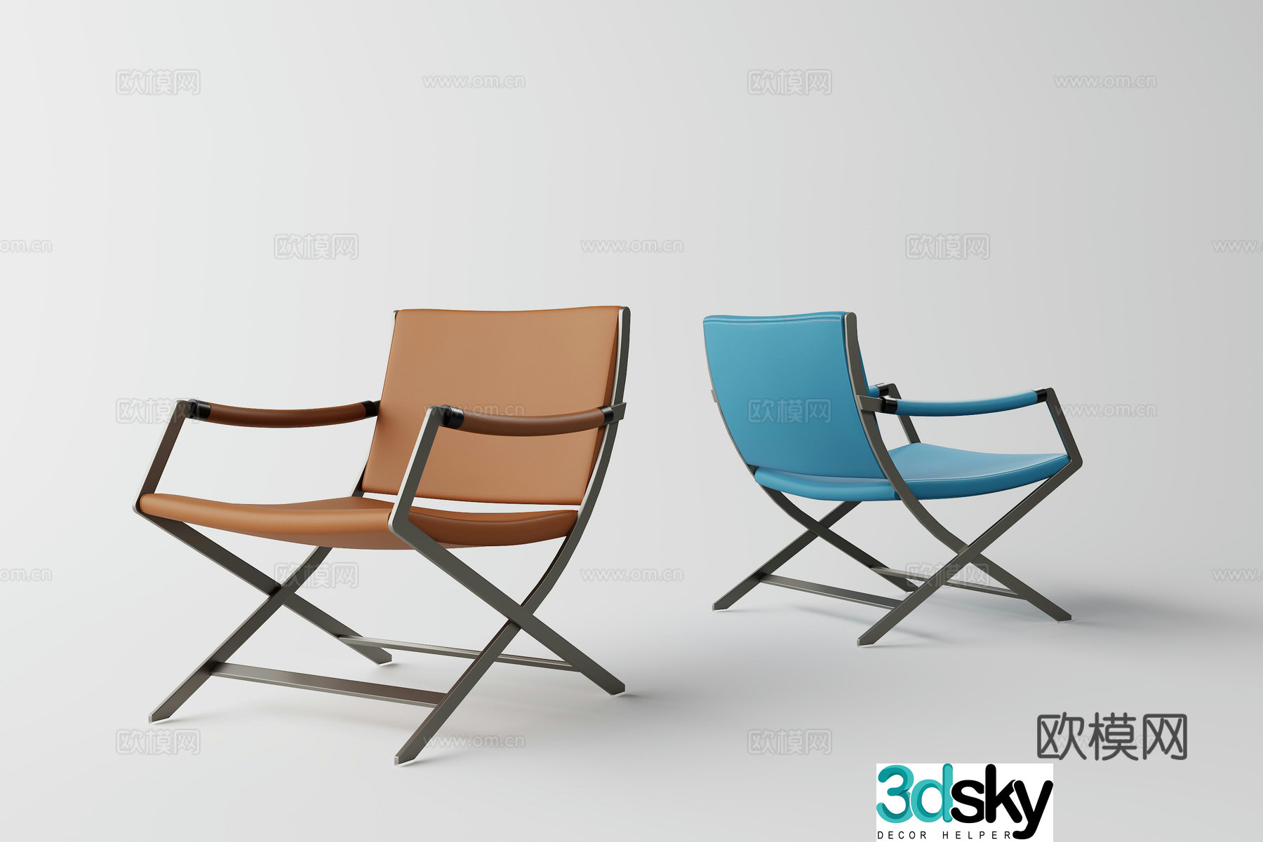 Modern Italian casual chair 3d model