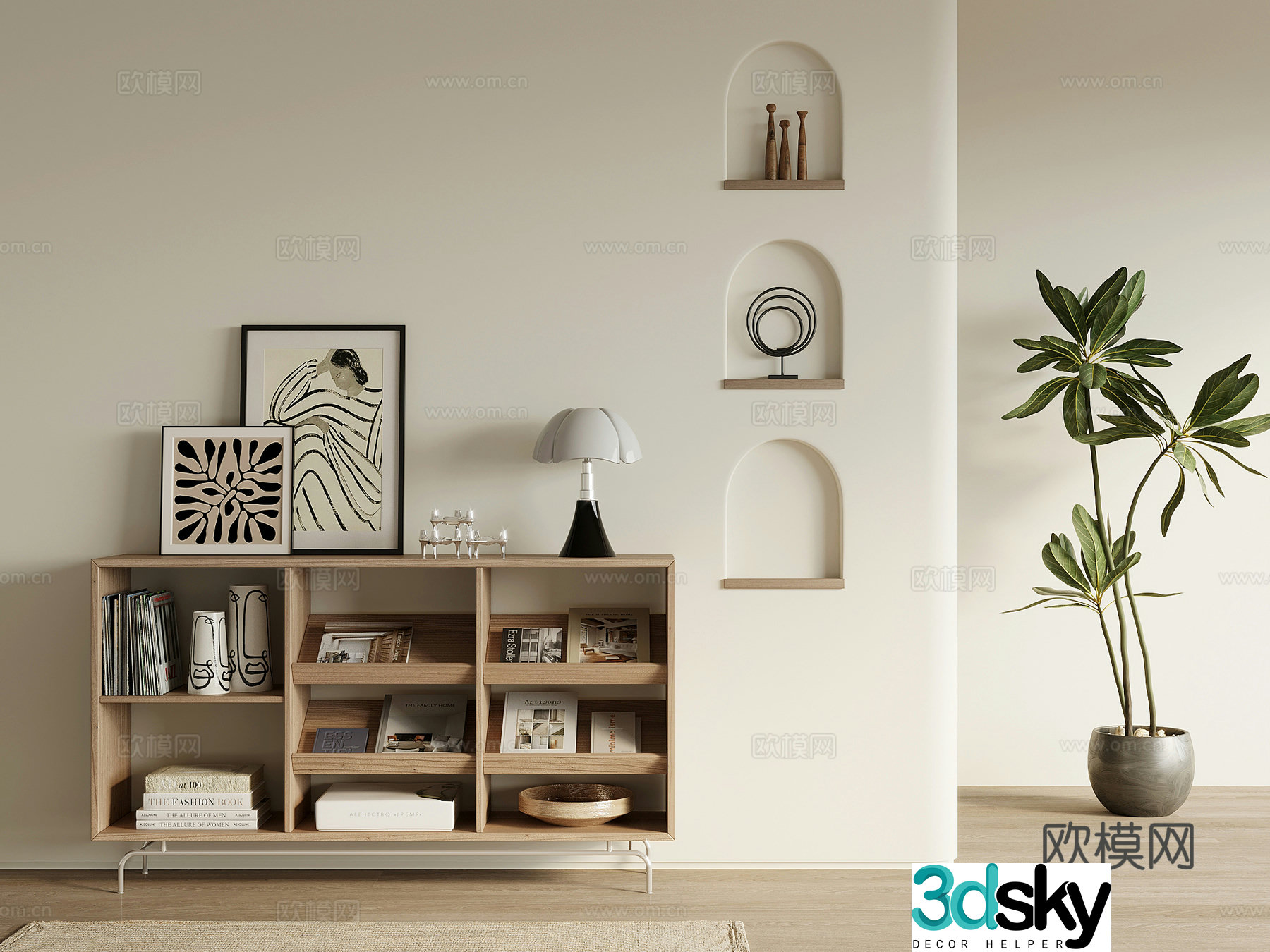 Wasabi Wind Entrance Cabinet Side Cabinet 3D Model