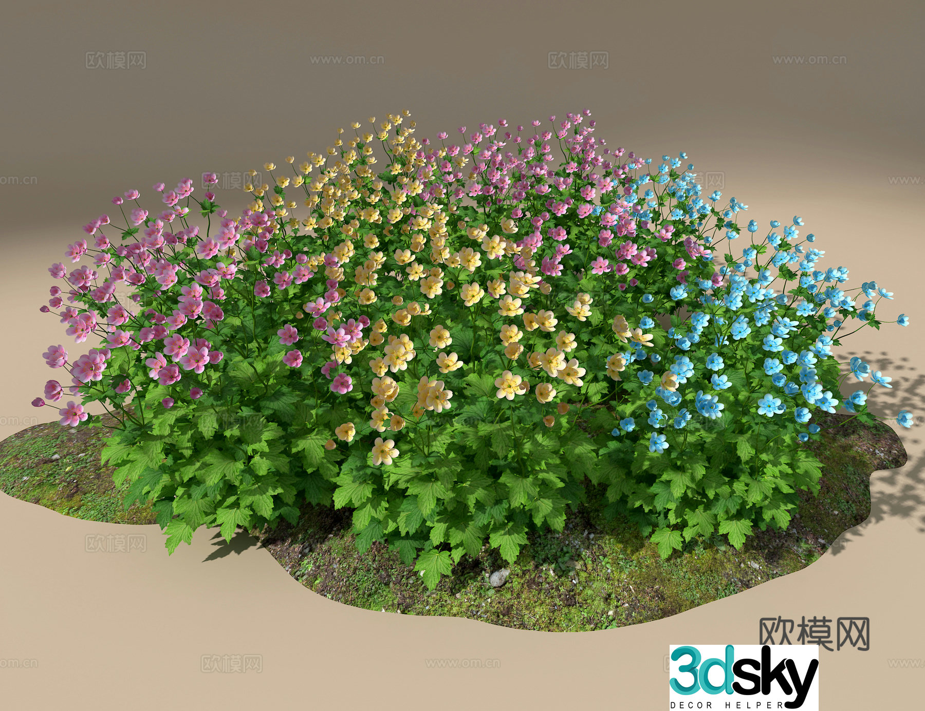 Flower pile 3d model