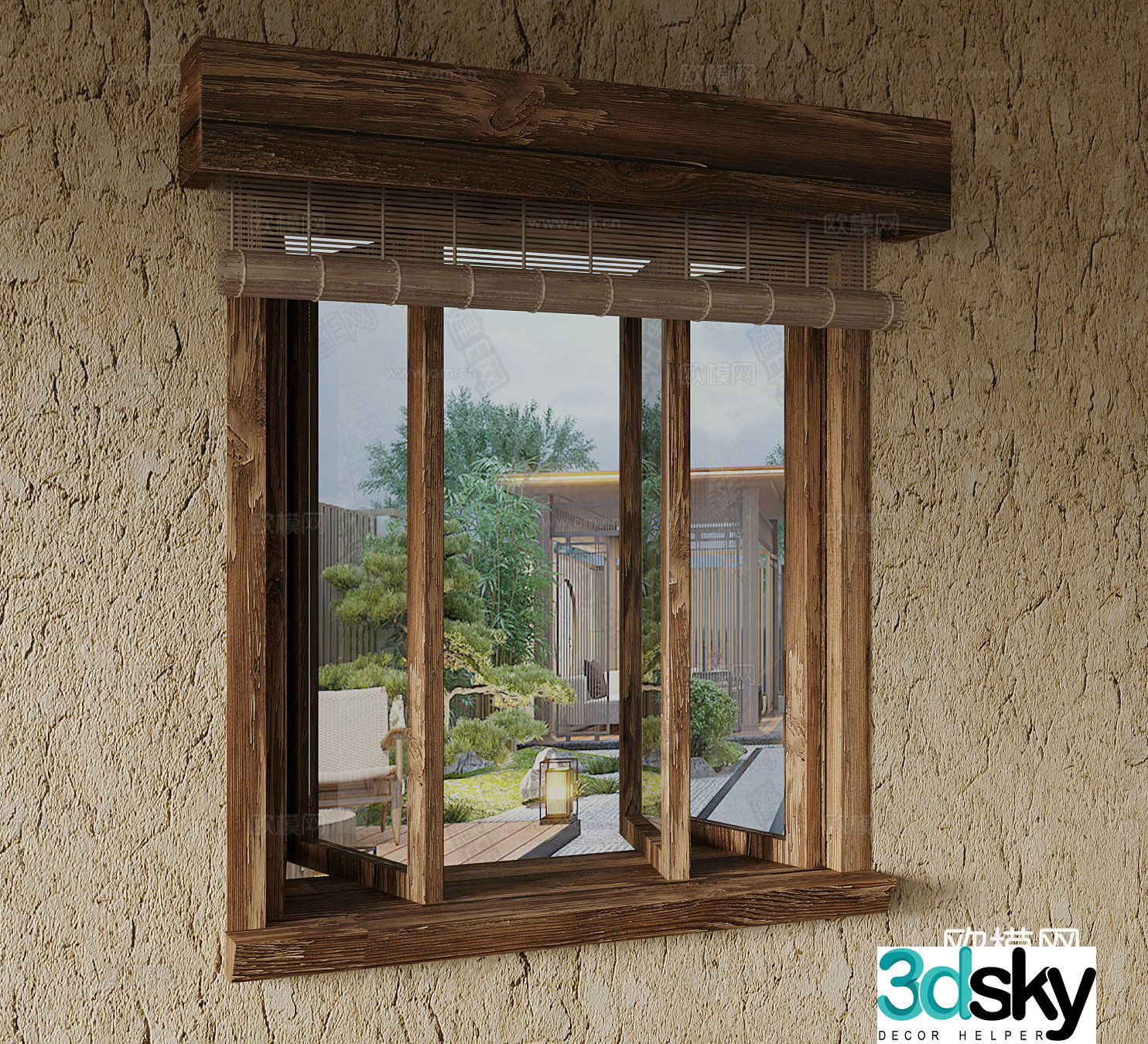 Retro B&B Window 3D Model