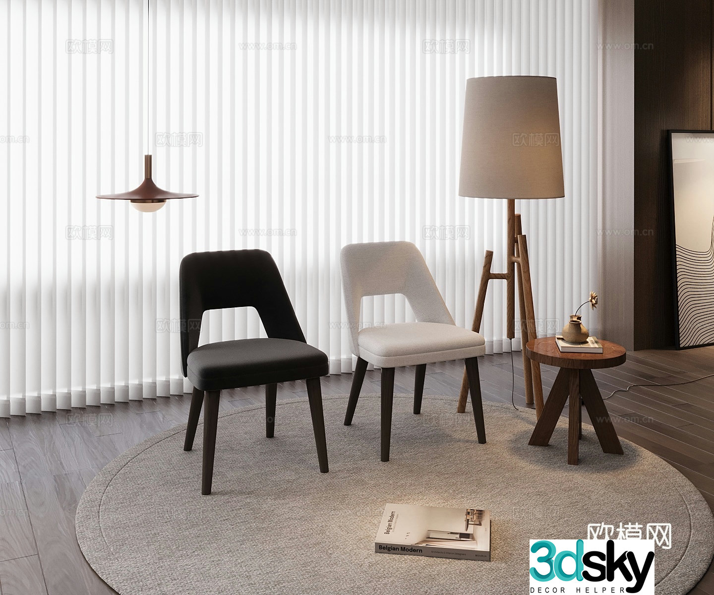 Modern single chair 3d model