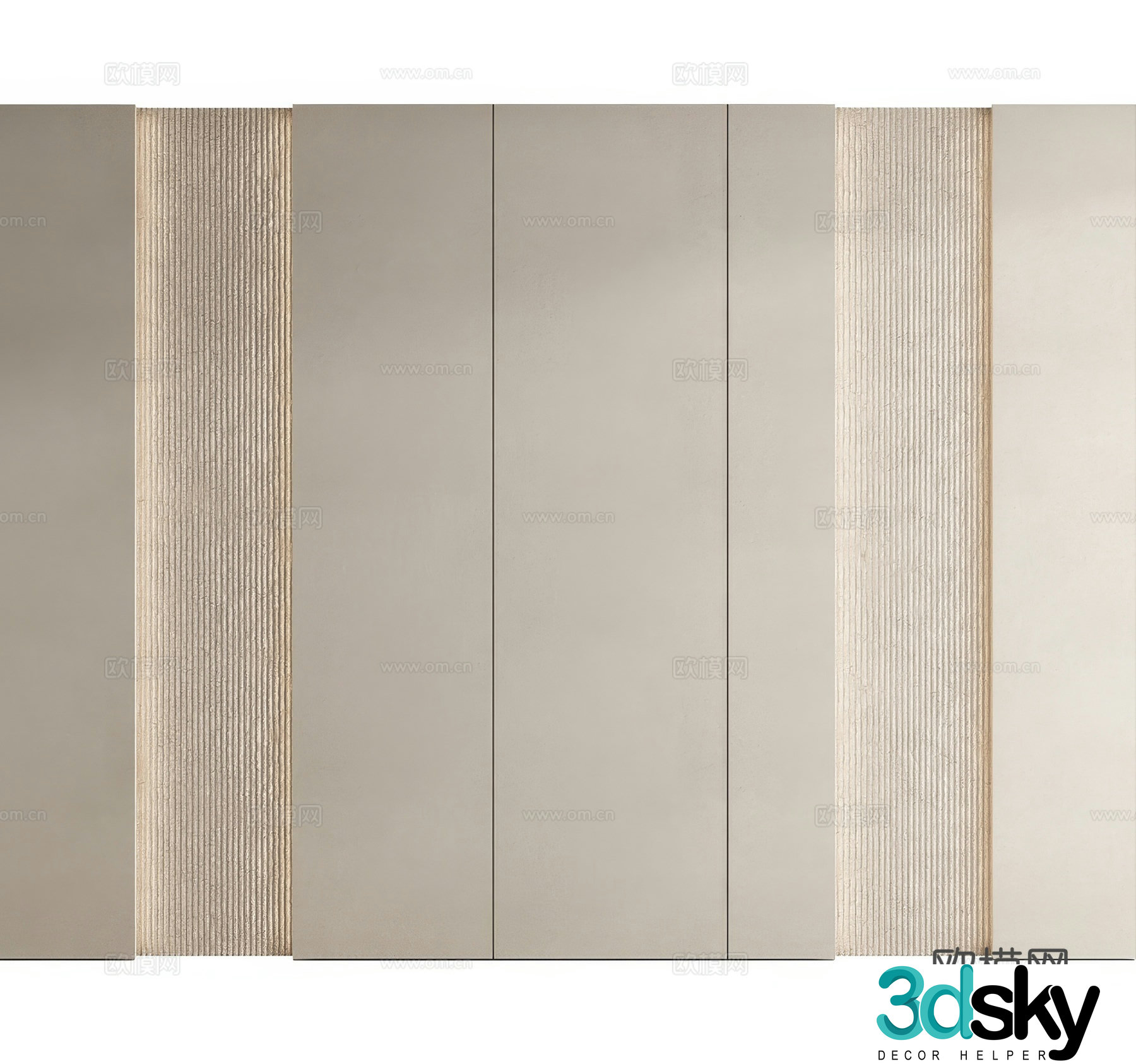 Modeling background wall Decorative background wall 3d model