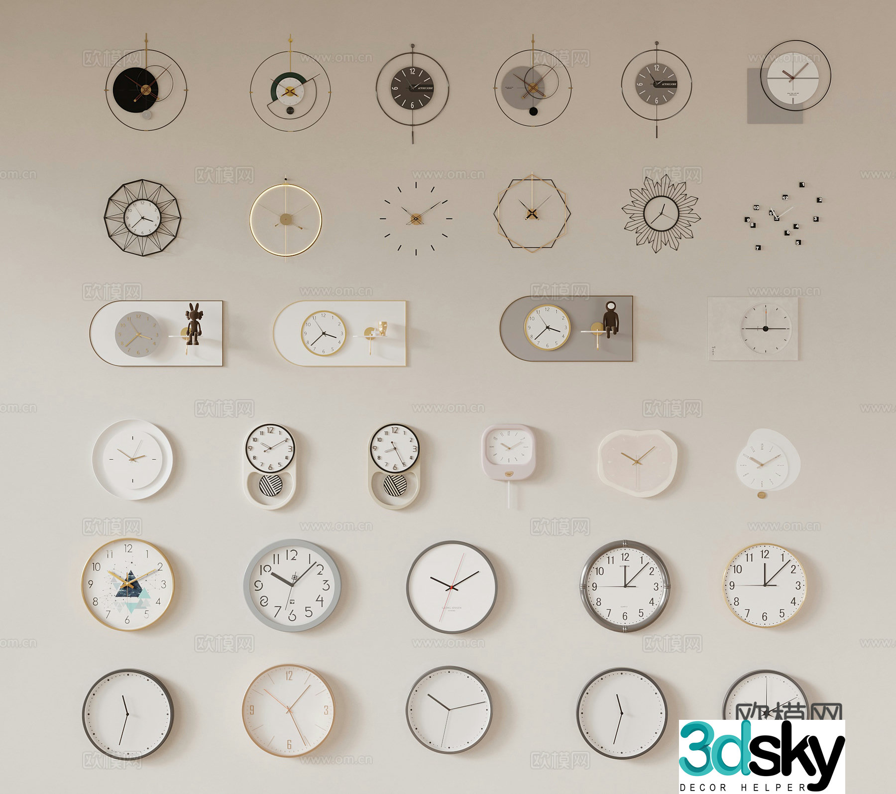 Modern watch 3d model