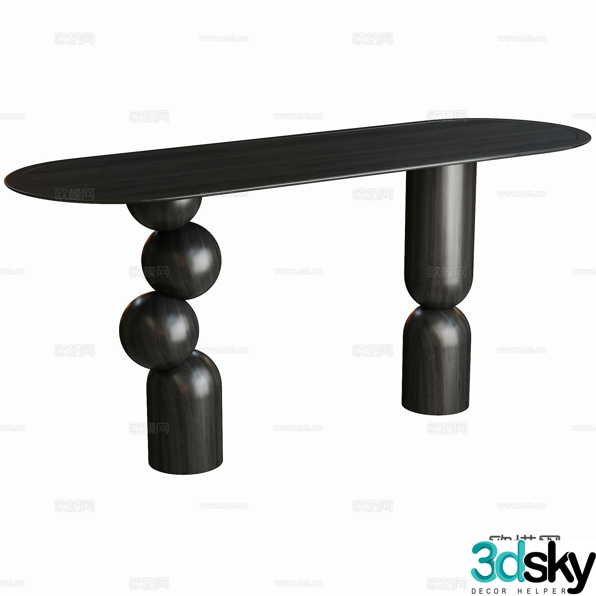 Modern living room entrance table table 3d model