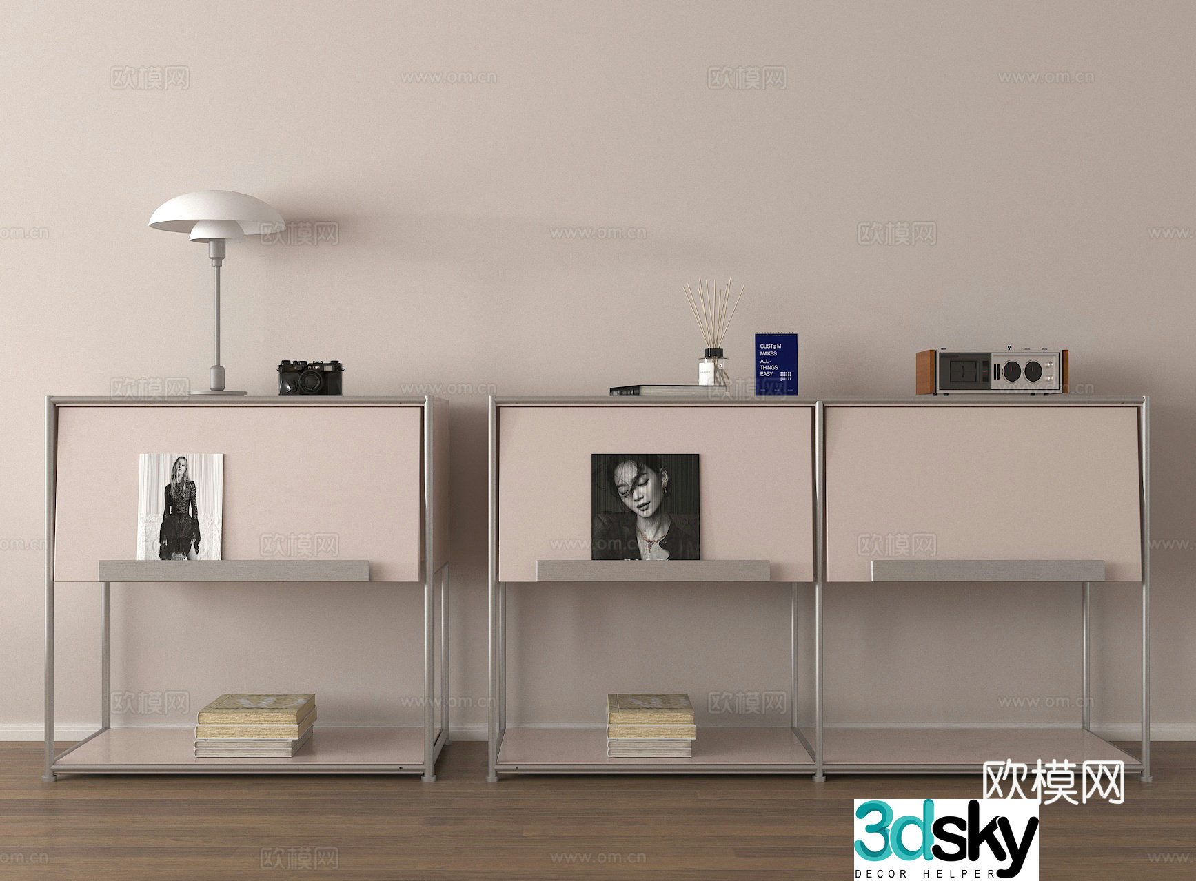 Magazine cabinet storage cabinet side cabinet storage cabinet bookcase decorative cabinet 3d model