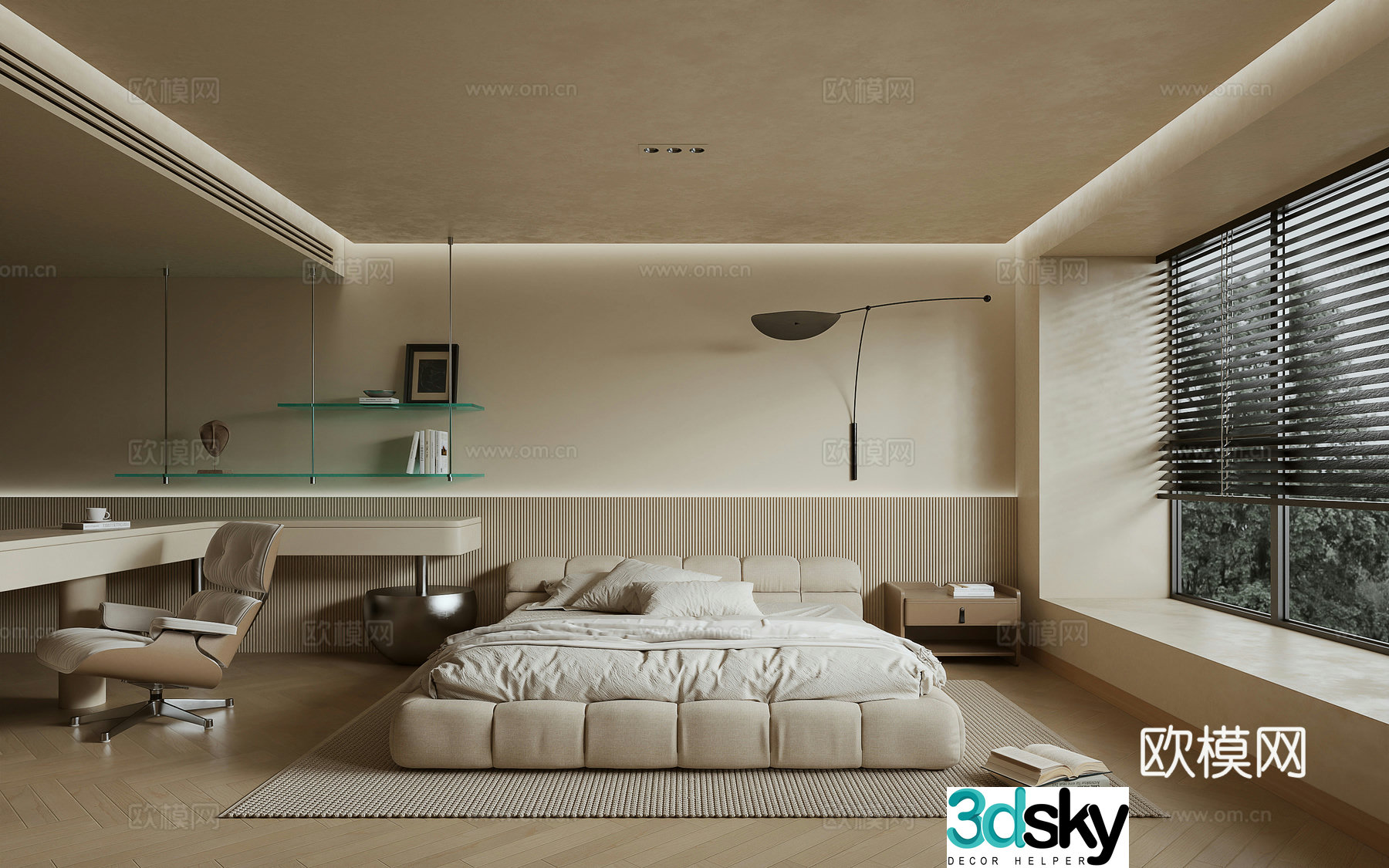 Modern bedroom 3d model