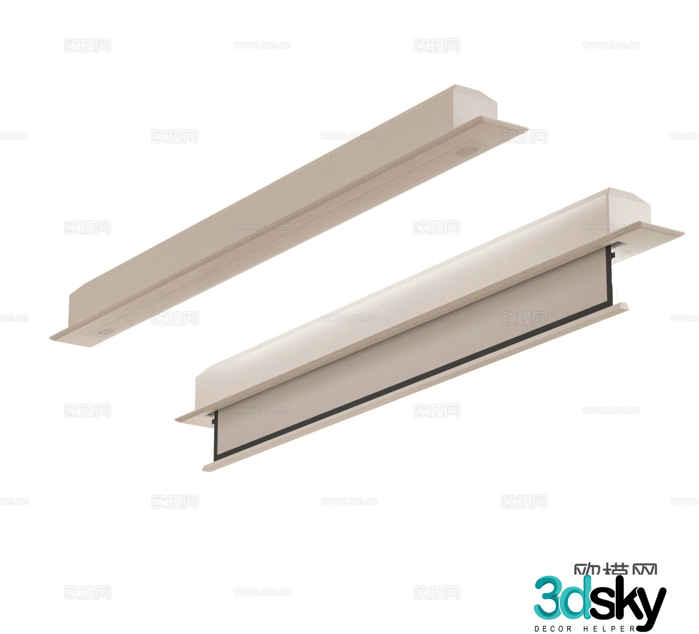 Projection screen electric curtain 3d model