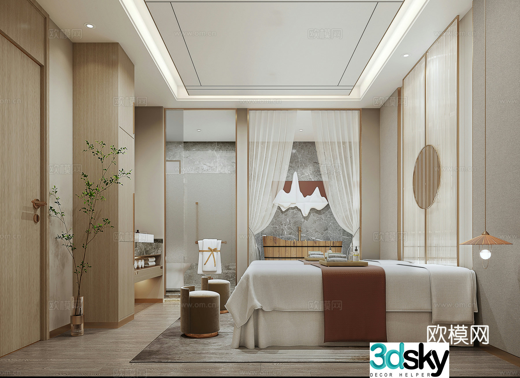 Beauty and body care private room 3D model
