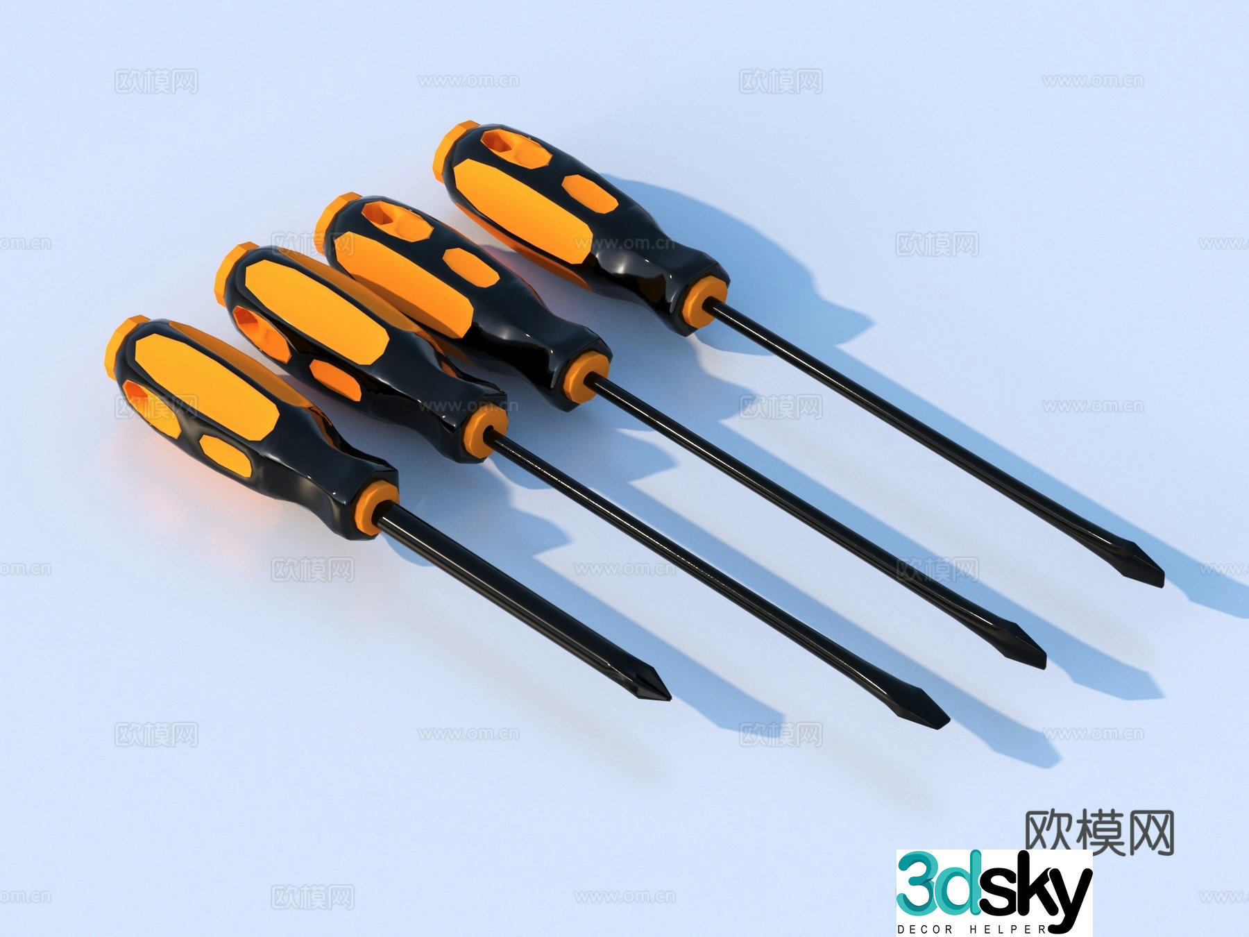 Screwdriver Hardware Tools 3D Model