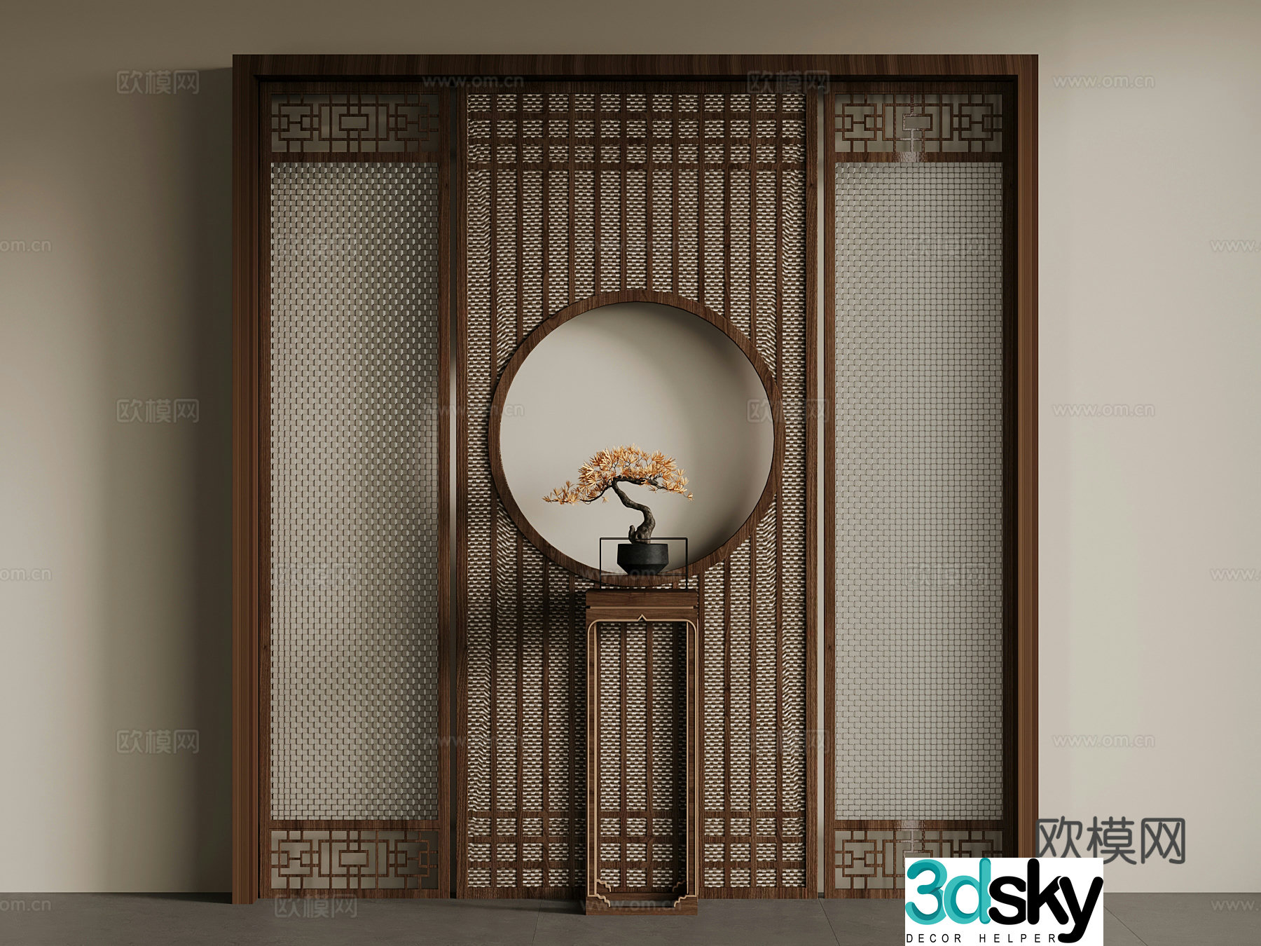New Chinese partition 3D model
