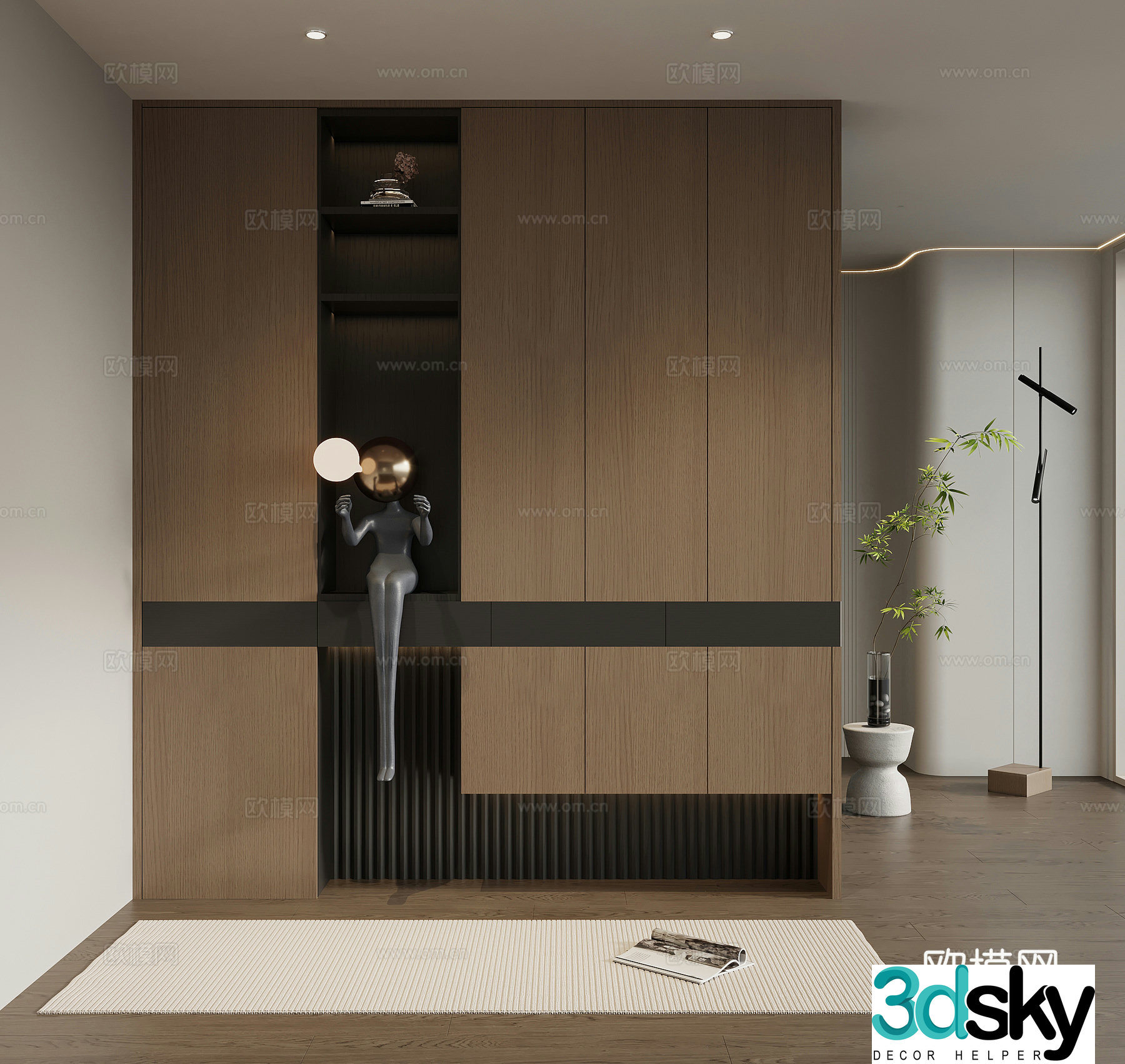Italian shoe cabinet ornament 3D model