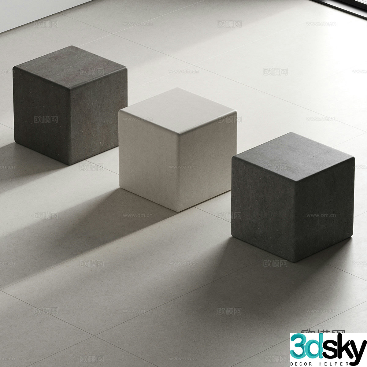 Cement brick Antique brick Soft light brick 3D model