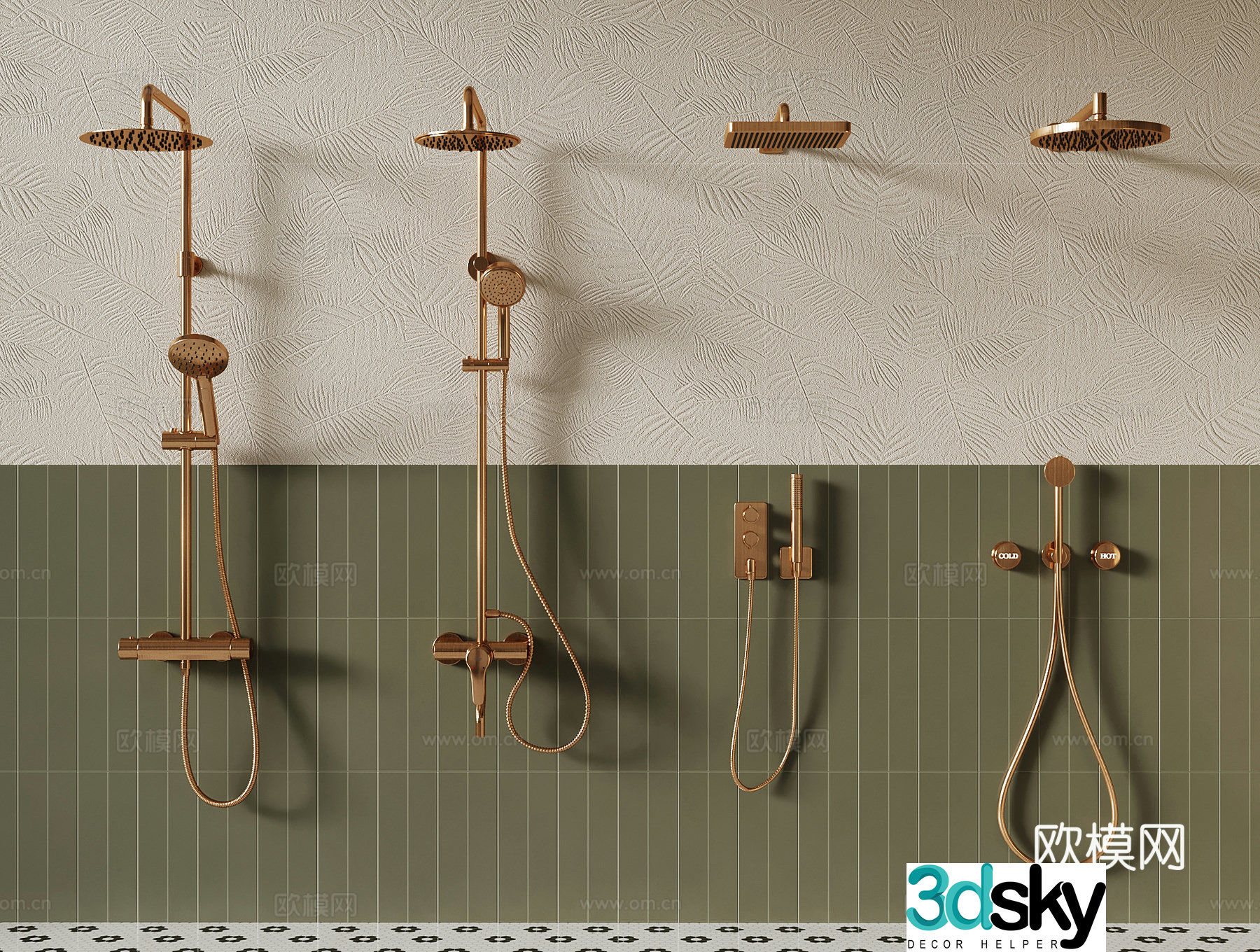 French shower 3d model