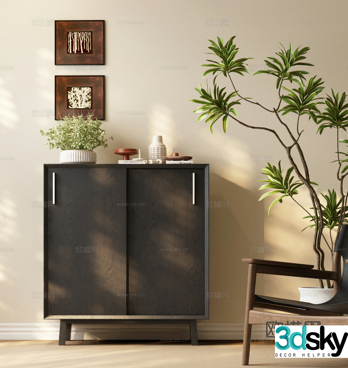 Modern side cabinet Modern decorative cabinet Modern chest of cabinet Modern Italian decorative cabinet Modern Italian side cabinet 3D model
