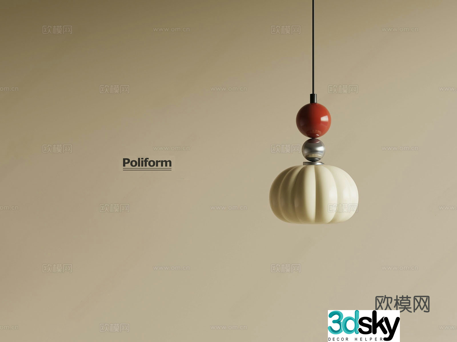 Modern cream small chandelier Modern chandelier Cream style Small chandelier 3d model