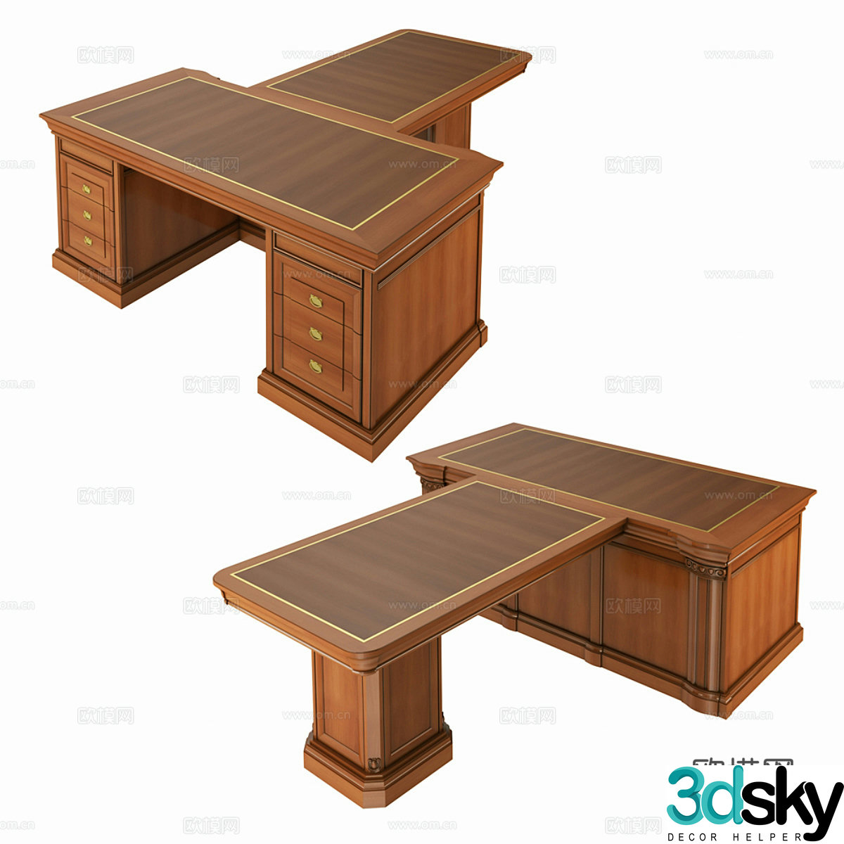Senator main desk 3D model